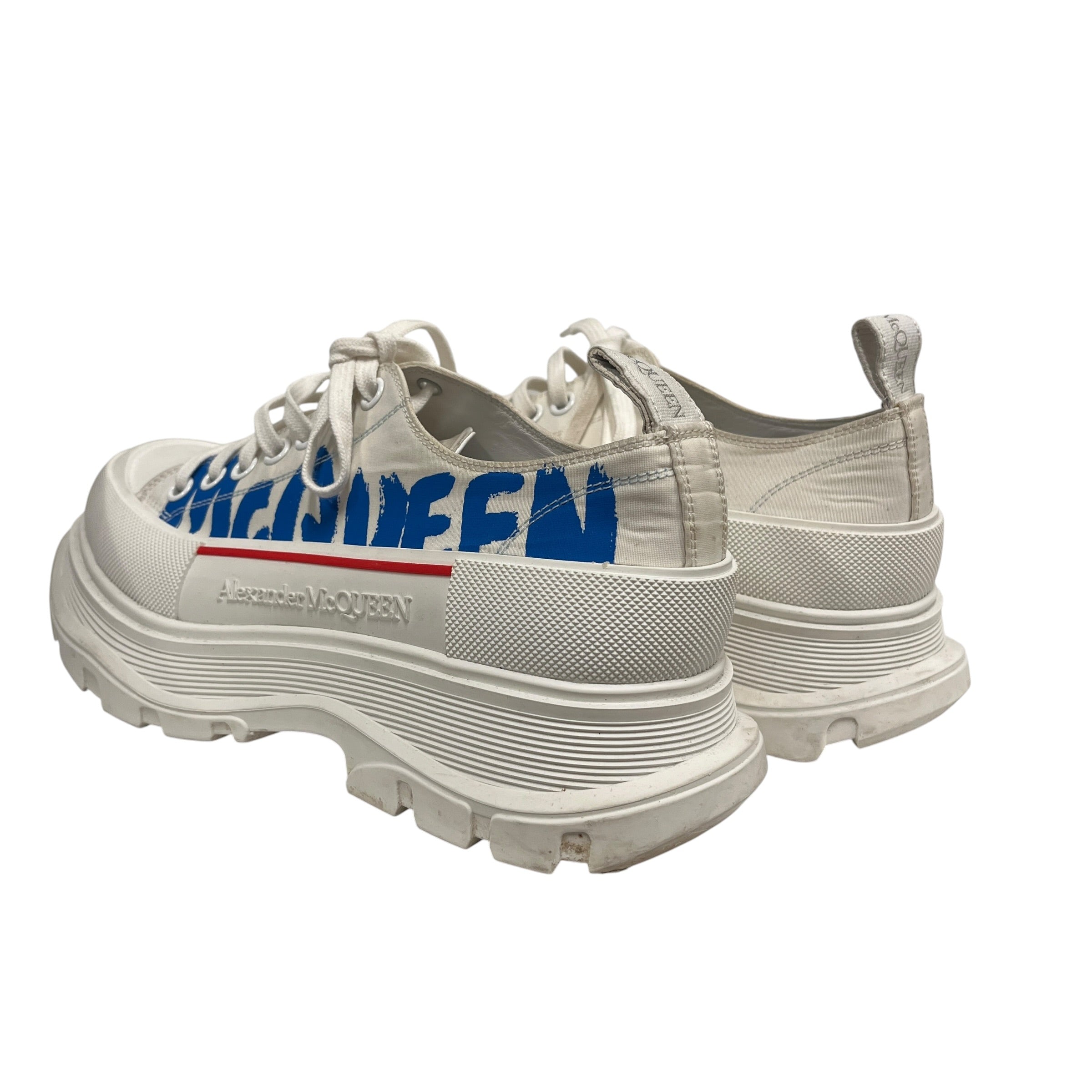 Alexander McQueen/Low-Sneakers/EU 43/Cotton/WHT/Slick Graffiti view 2