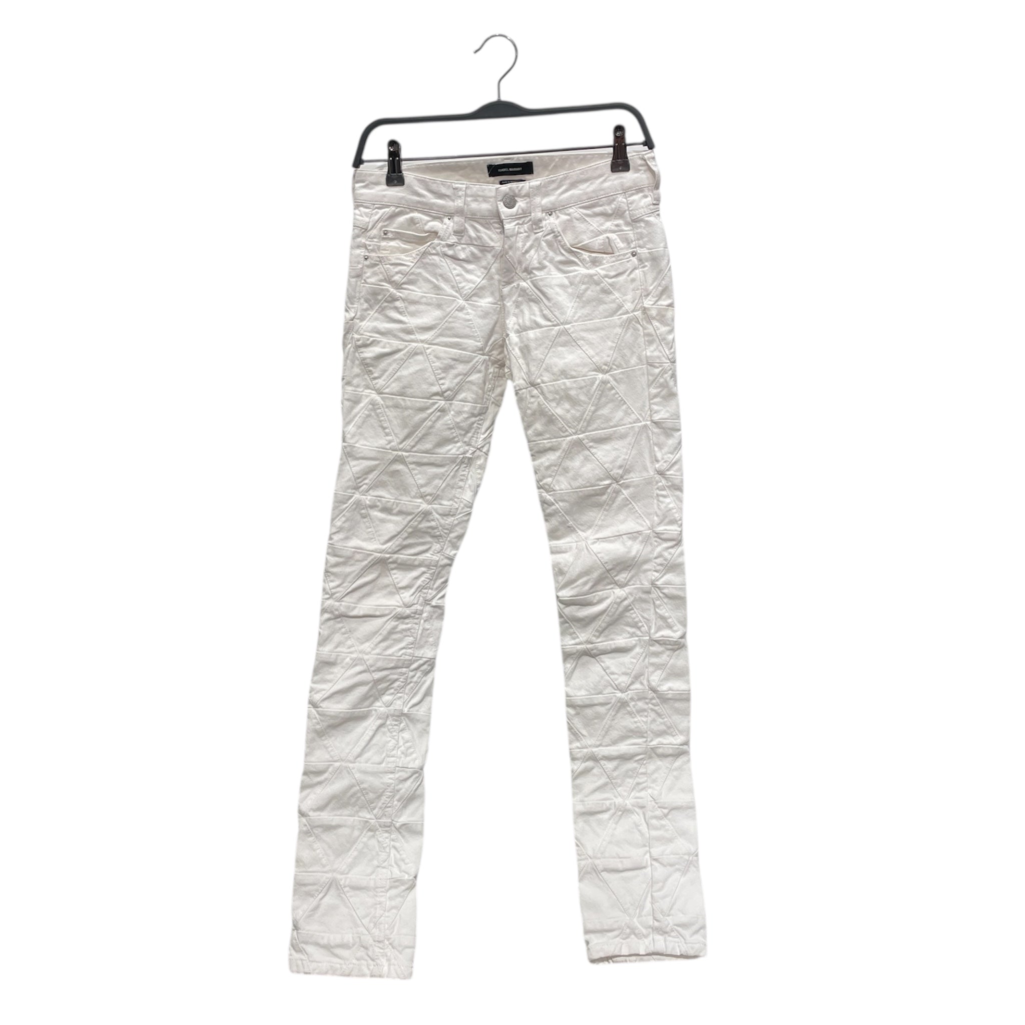 ISABEL MARANT/Straight Pants/36/Denim/WHT/TRIANGLE PANELED PANT view 1