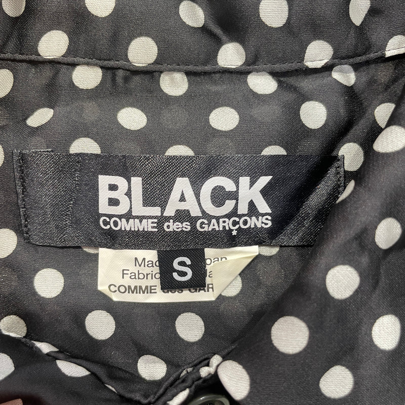 BLACK COMME des GARCONS/LS Shirt/S/Polka dot/Nylon/BLK/