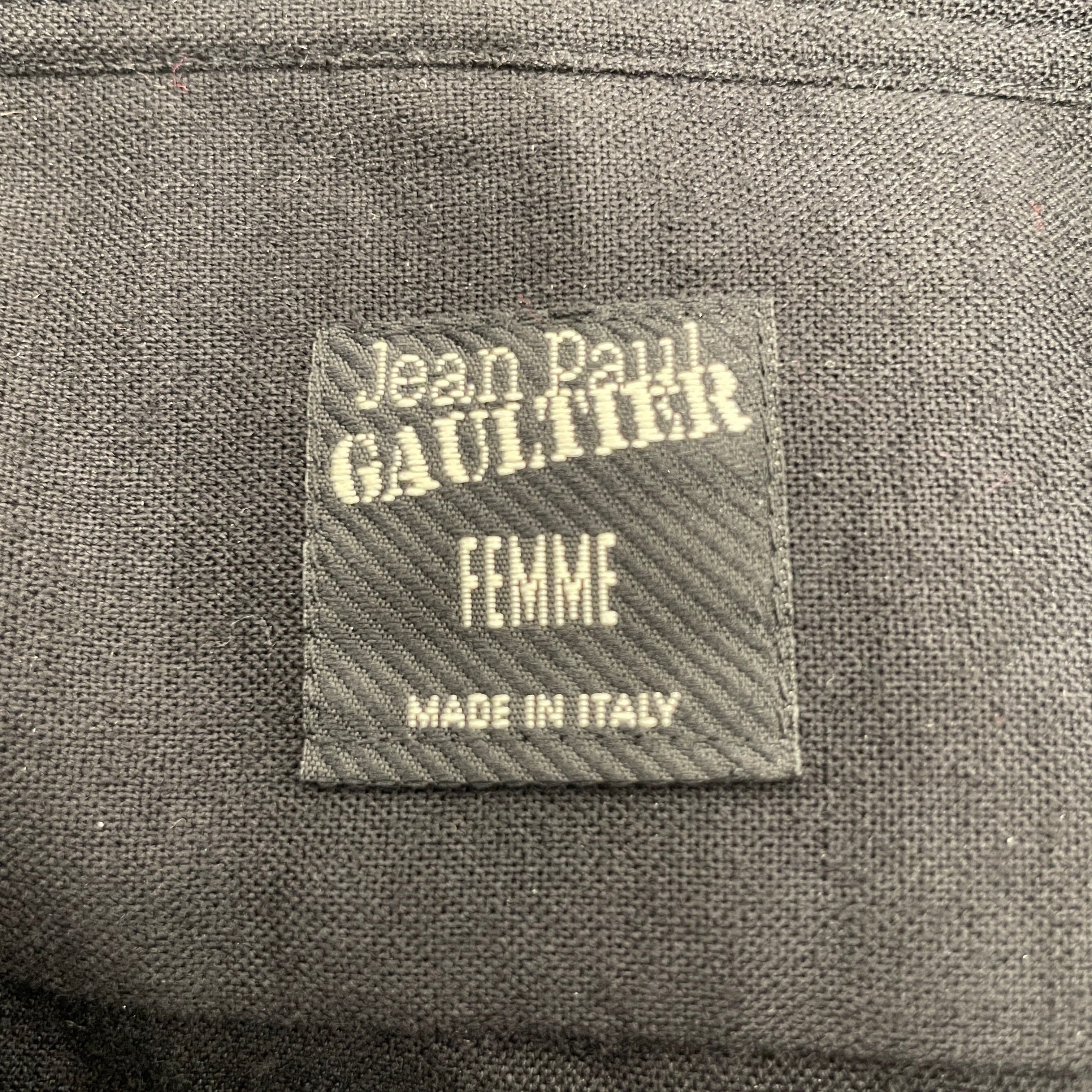 Jean Paul GAULTIER FEMME/Flannel Shirt/L/Cotton/BLK/ view 3