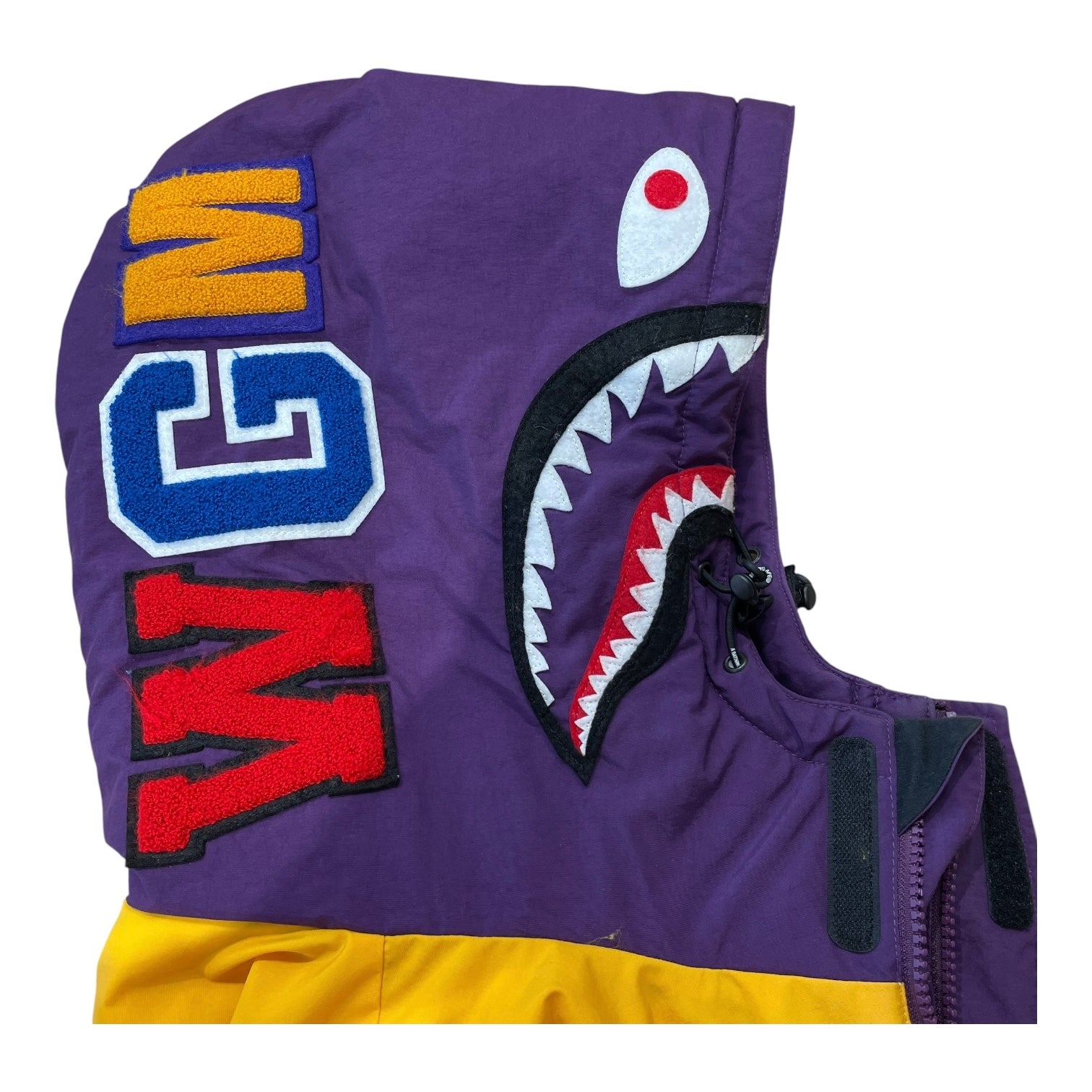 A BATHING APE/Puffer Jkt/M/Polyester/PPL/Graphic/SDHARK BATTED view 3