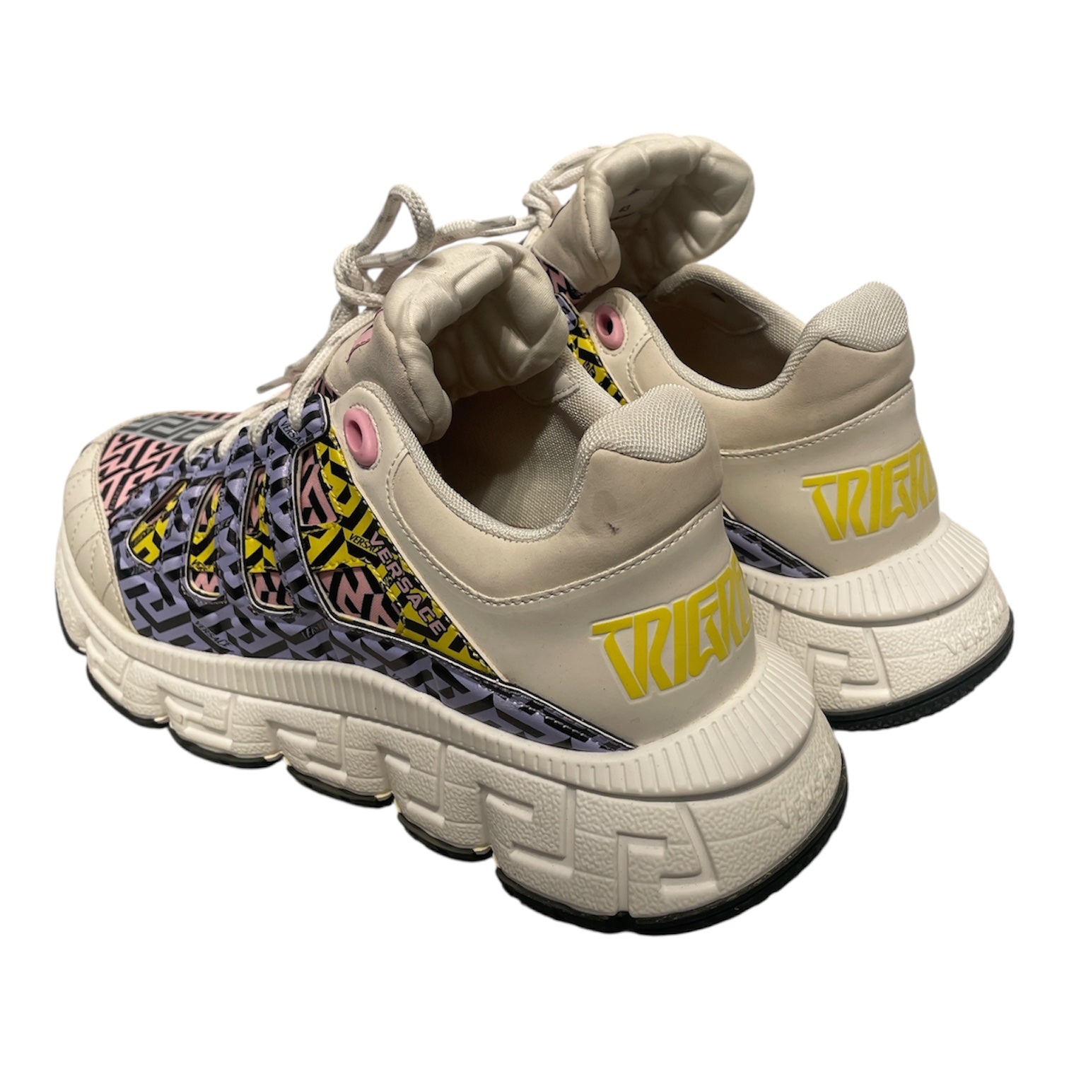 VERSACE/Low-Sneakers/EU 43/All Over Print/Leather/WHT/Trigreca - Greca Cushioning view 2