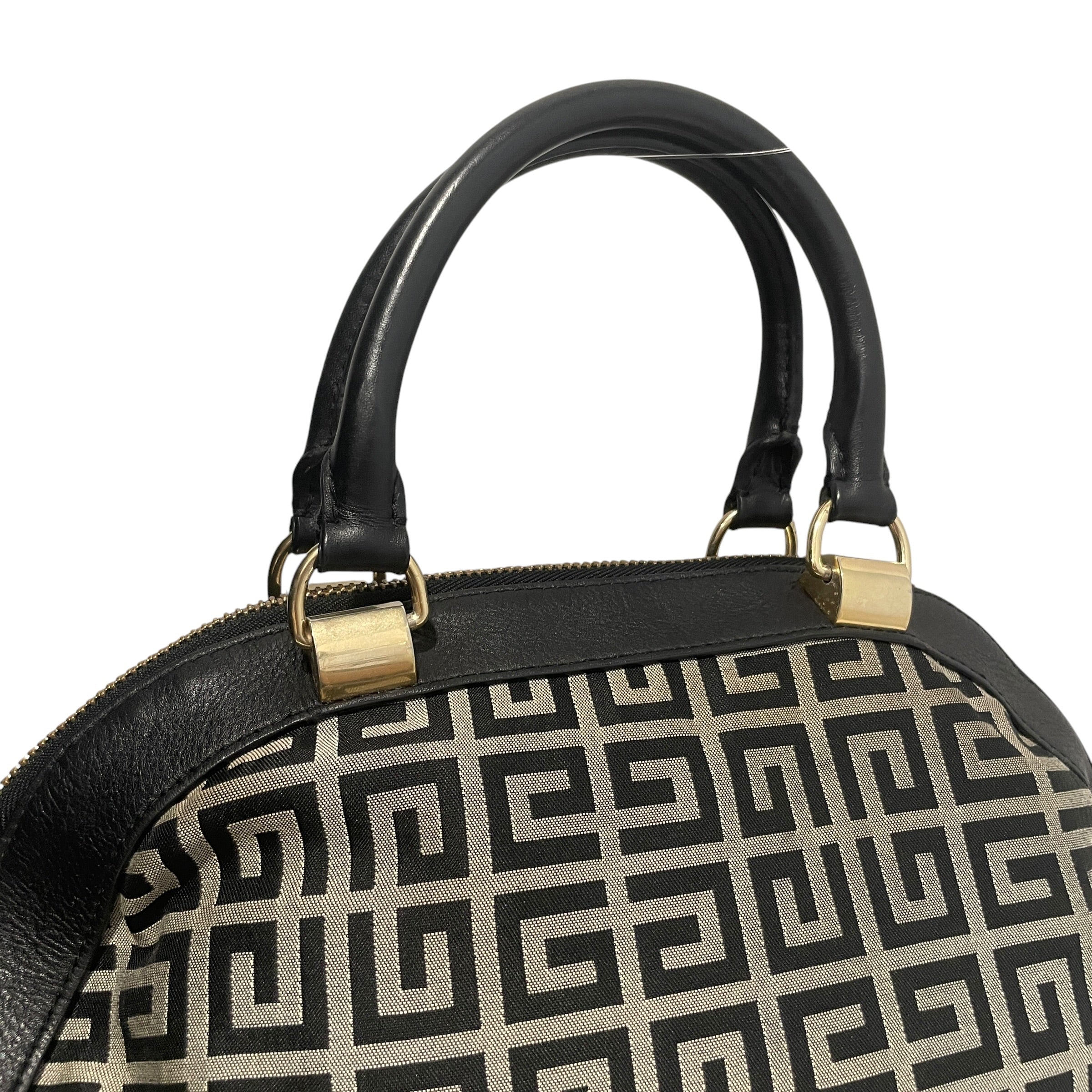 GIVENCHY/Bag/Monogram/Cotton/BLK/Mono Canvas & Leather Satchel view 4