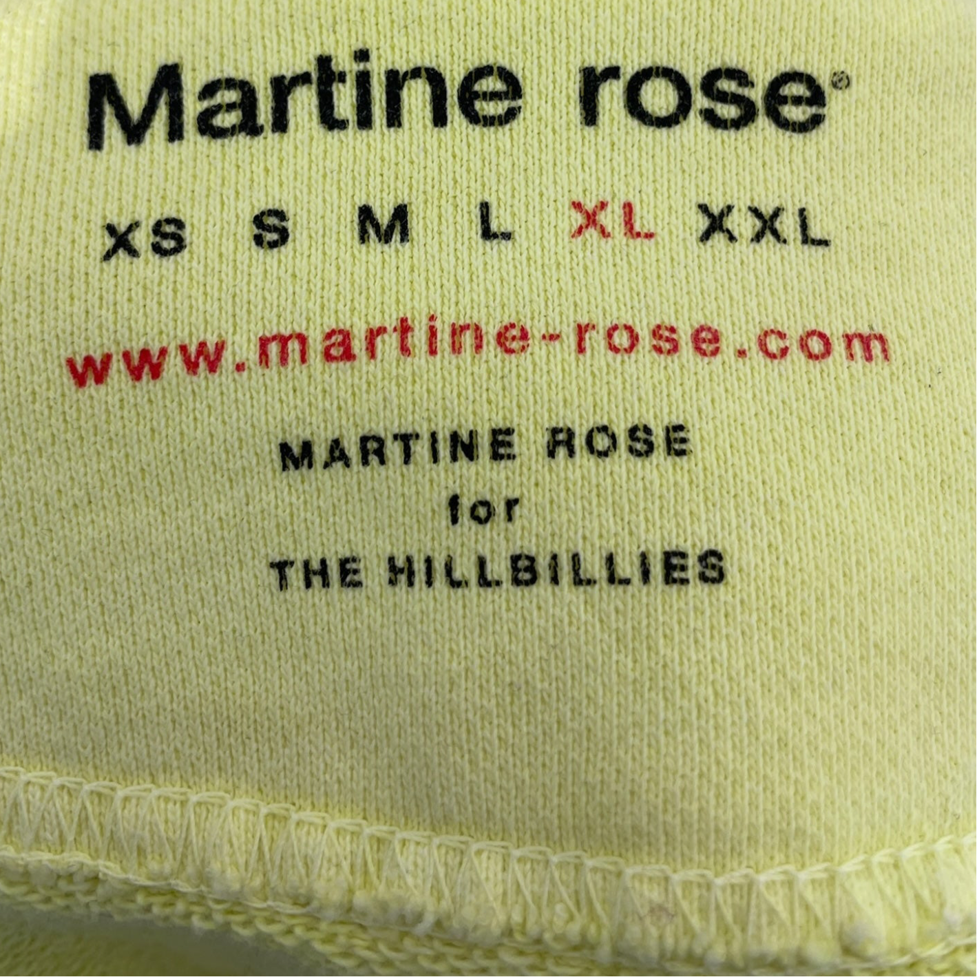 MARTINE ROSE/Hoodie/XL/Cotton/YEL/MARTINE ROSE NEW DEVOTIONS view 3