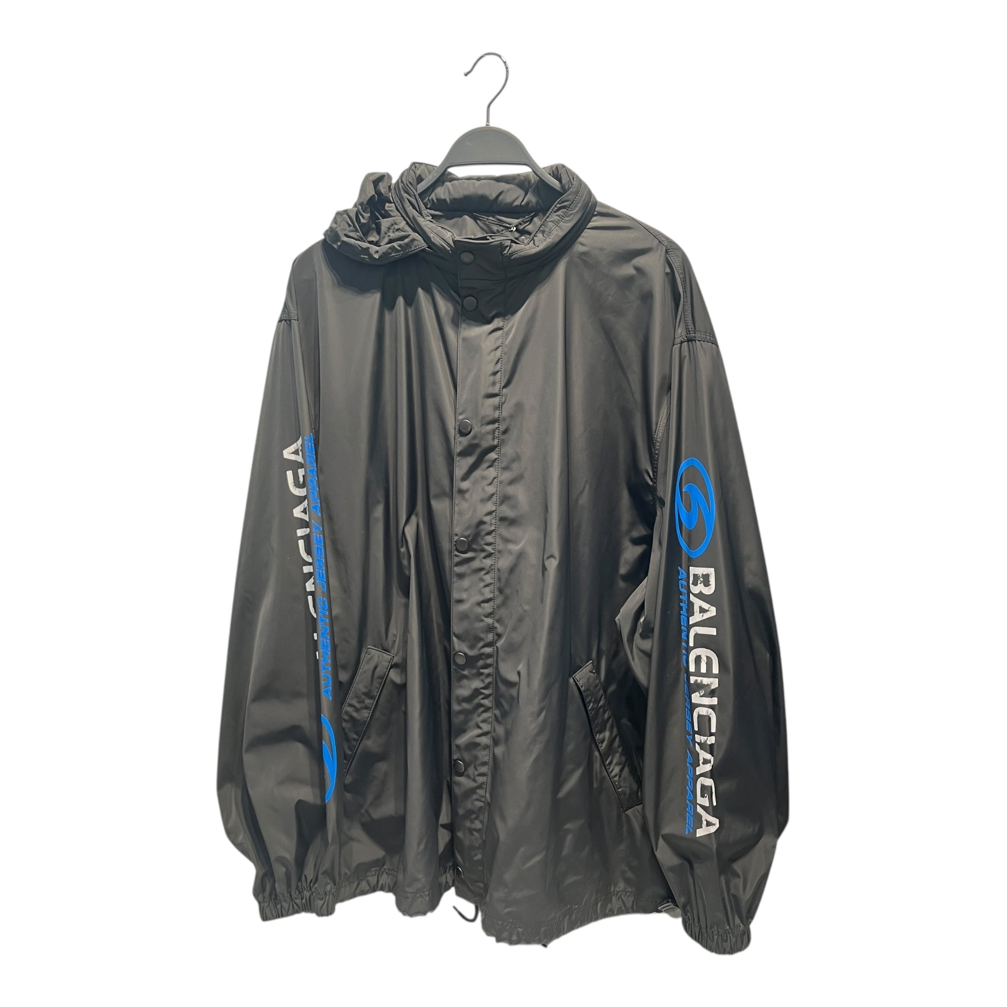 BALENCIAGA/Windbreaker/L/Nylon/BLK/Graphic/ view 1