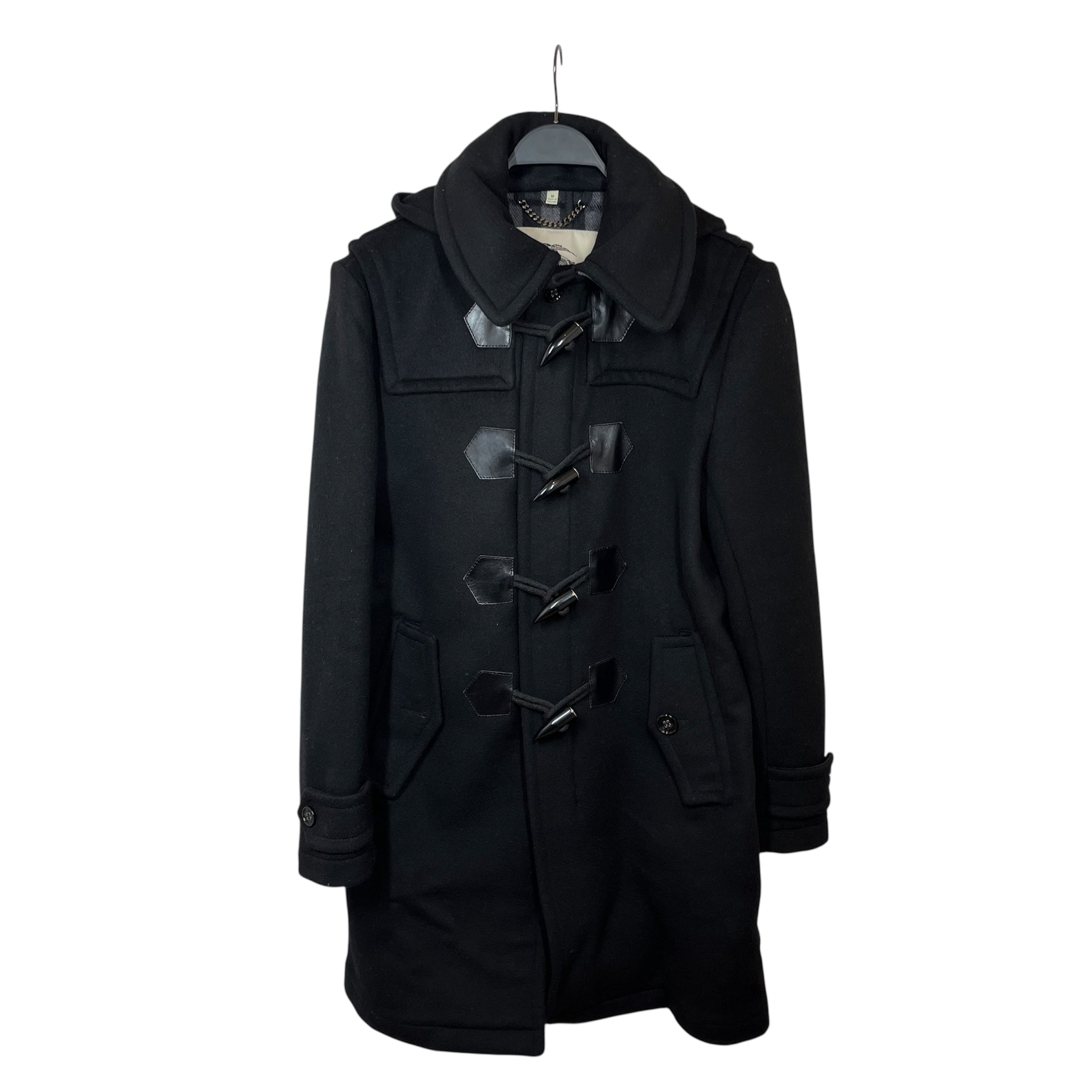 BURBERRY LONDON/Coat/M/Wool/BLK/DUFFLE TOGGLE COAT view 1