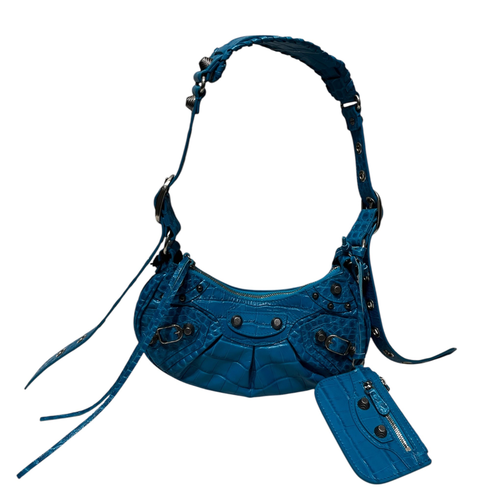 BALENCIAGA/Pouch/Animal Pattern/Leather/BLU/Le Cagole Shoulder Bag XS view 1
