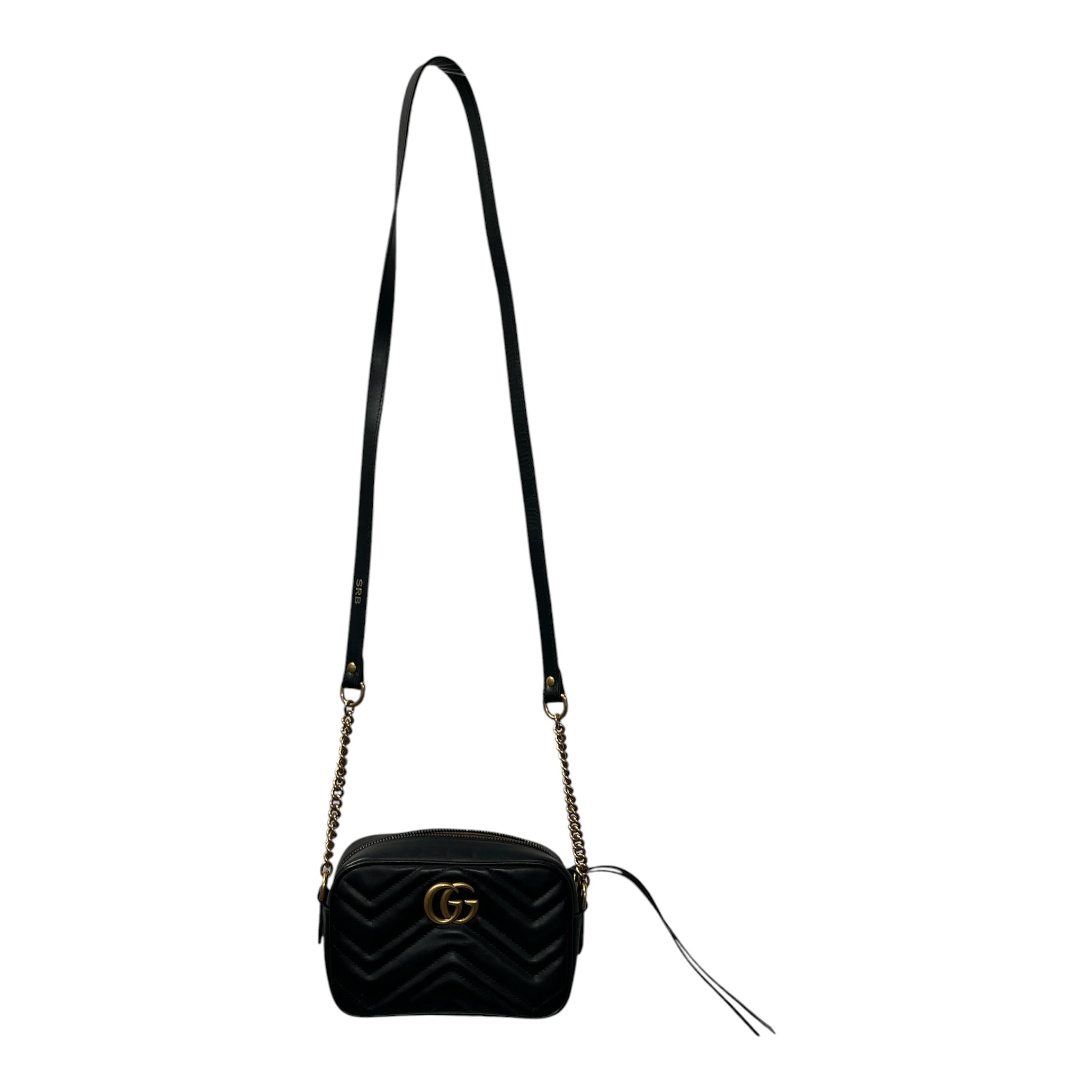 GUCCI/Cross Body Bag/Leather/BLK/MARMOT MINI CAMERA, "SRB" view 1