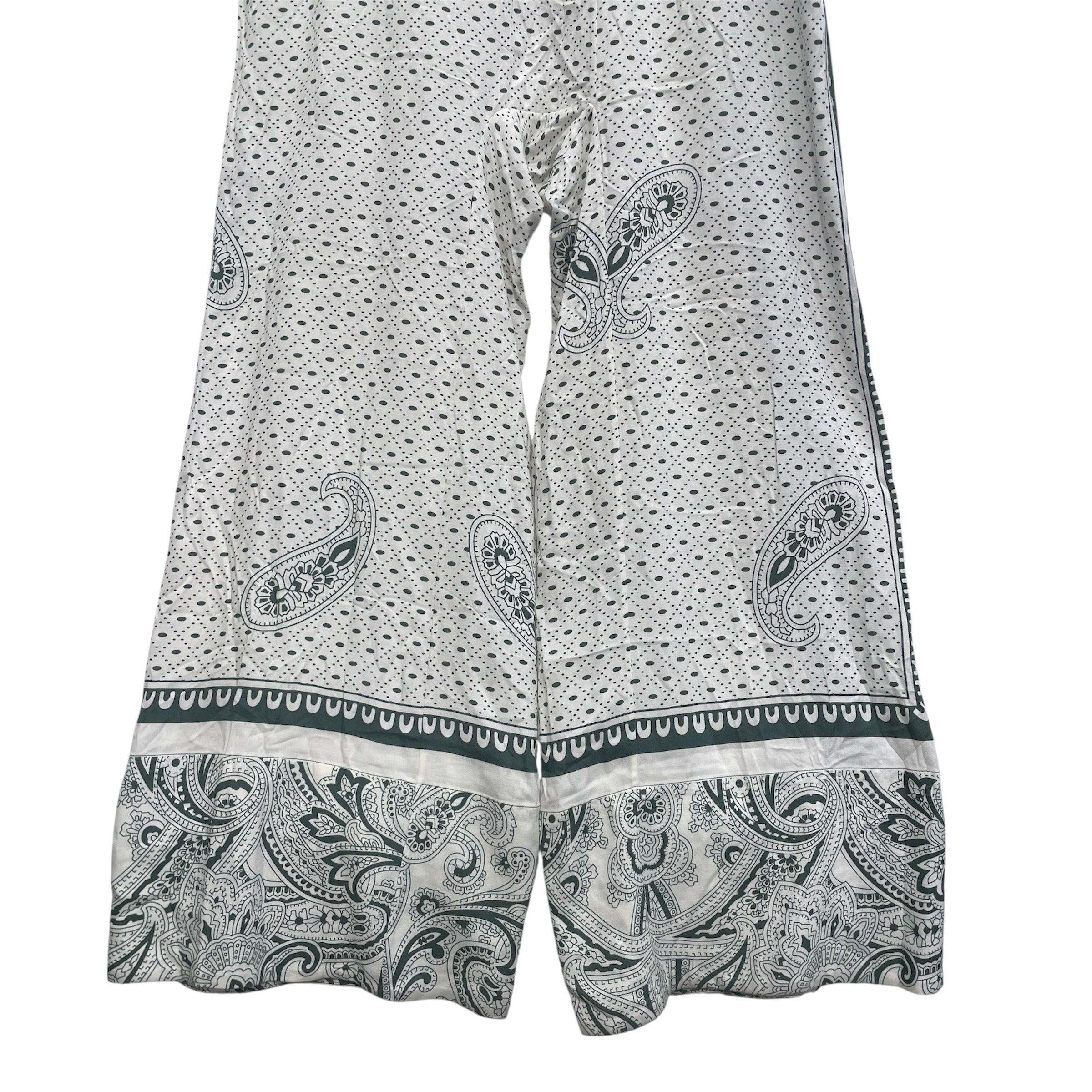 Acne Studios/Straight Pants/38/Cotton/WHT/Paisley/GRN PAISLEY CML WAIST BAND view 3