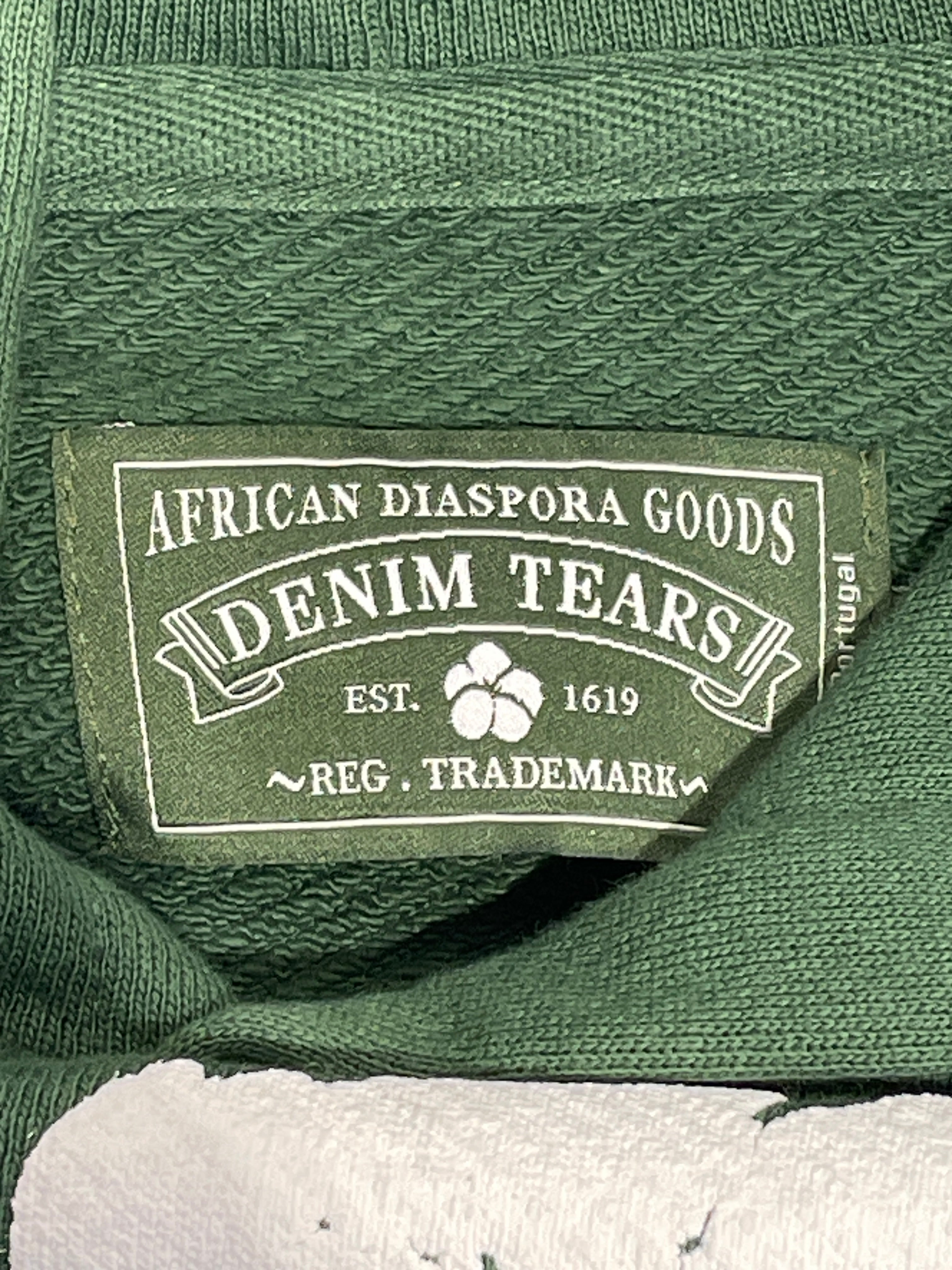 DENIM TEARS/Hoodie/S/Cotton/GRN/Pullover/COTTON view 3