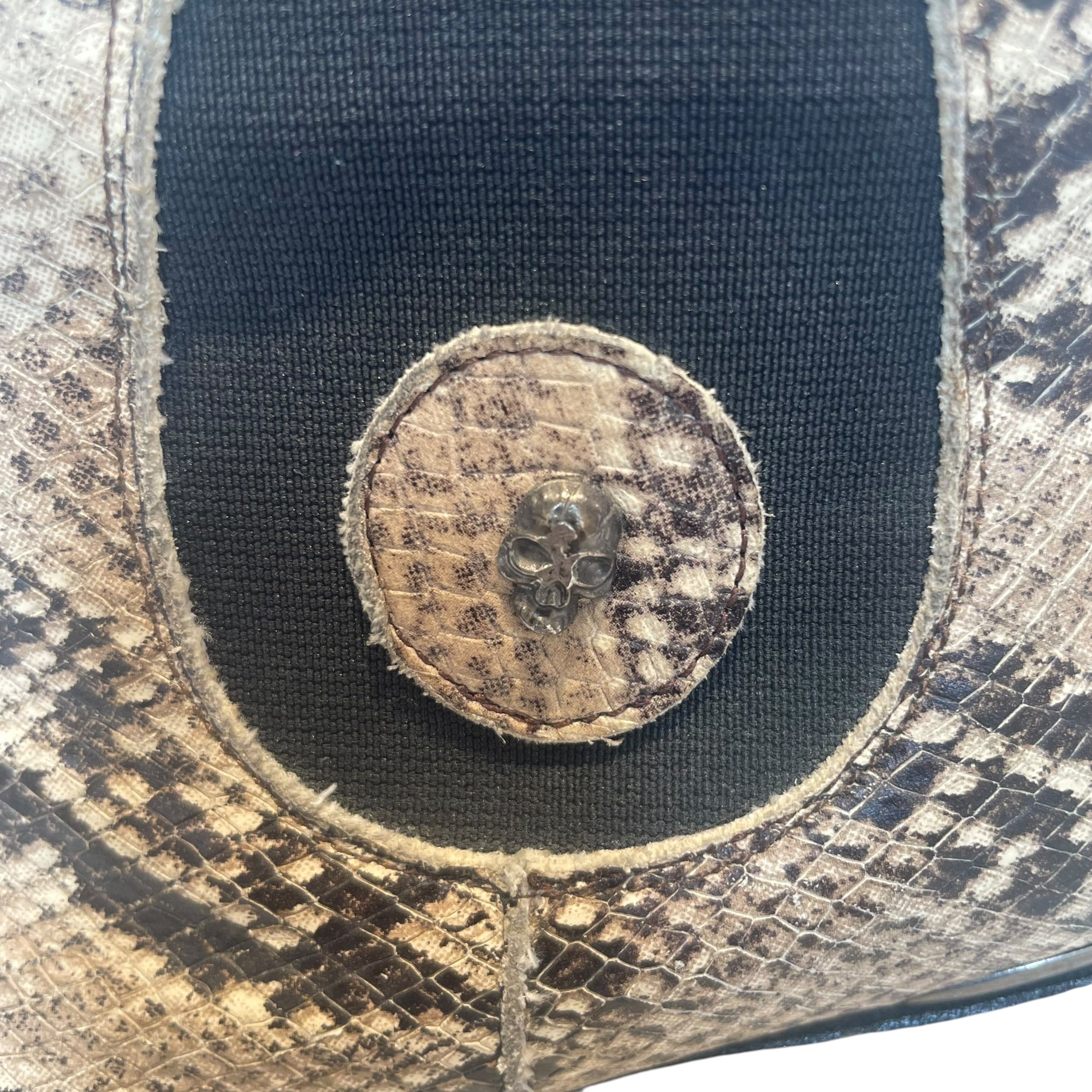 jeffrey west /Cowboy Boots/US 7/Animal Pattern/Leather/MLT/snakeskin/skull view 3