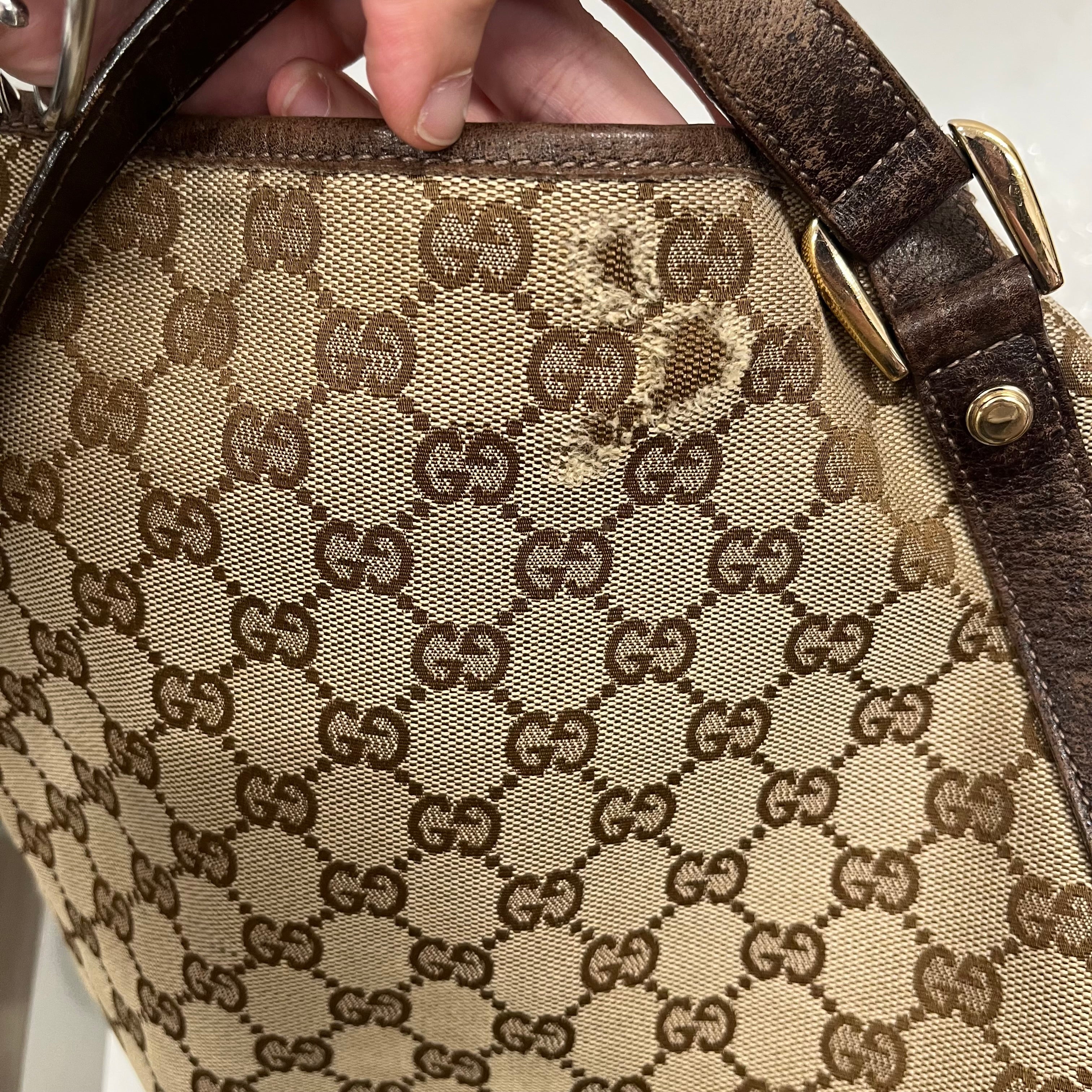 GUCCI/Hand Bag/Monogram/Cotton/BEG/ABBEY view 15