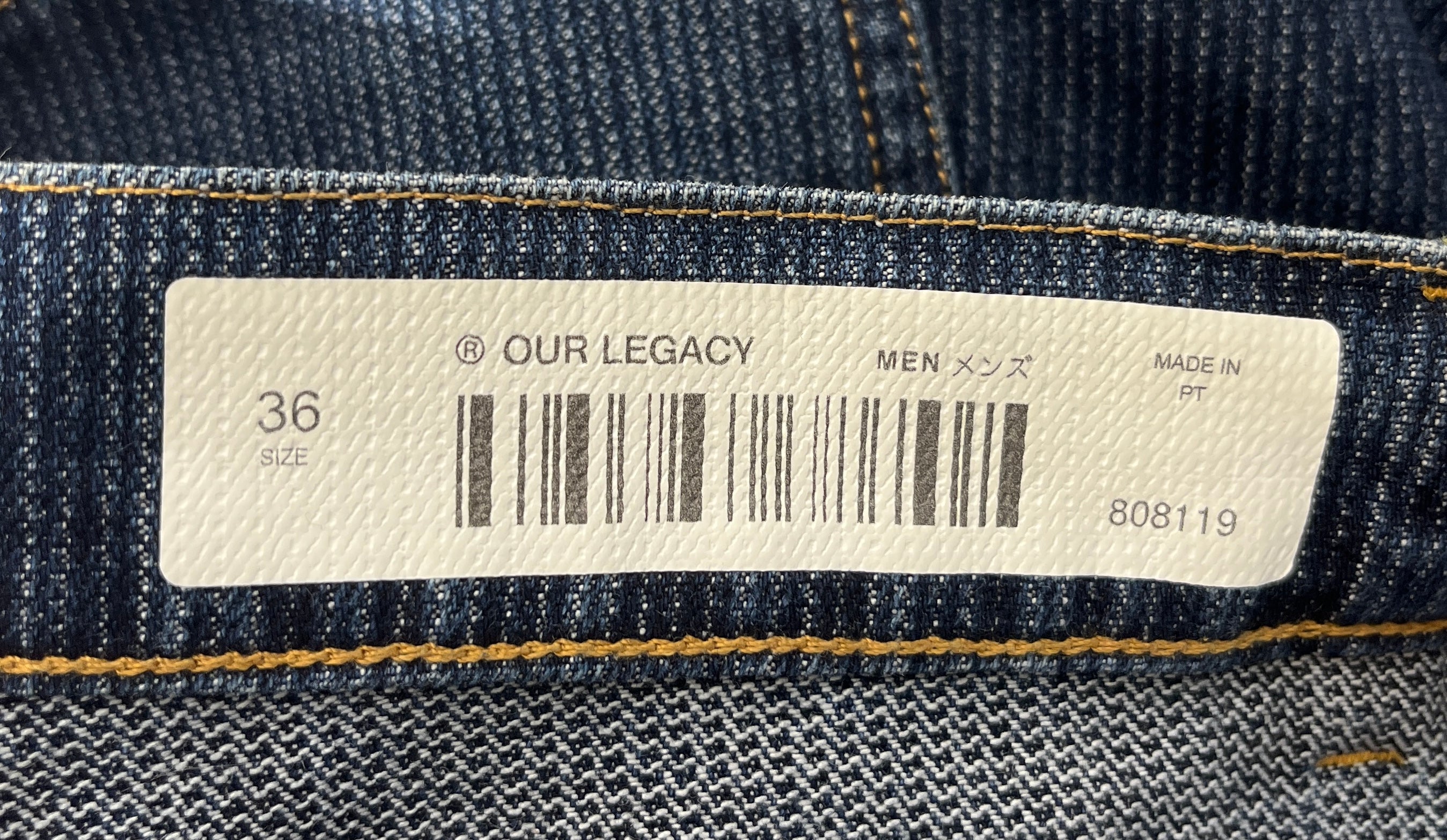 OUR LEGACY/Straight Pants/36/Cotton/NVY/Stripe/TRANSLUCENT BACK TAG view 4