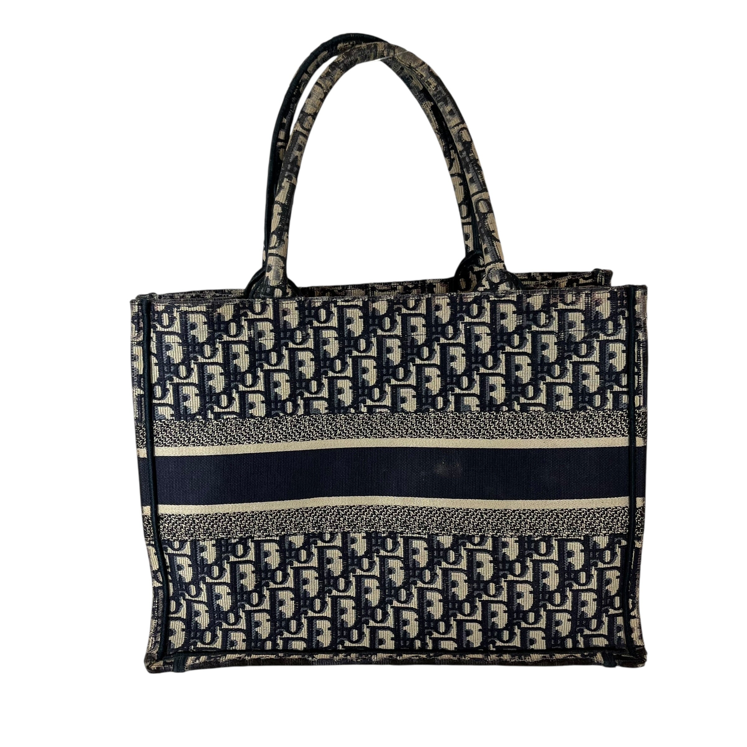 Christian Dior/Tote Bag/Monogram/Leather/NVY/BOOK TOTE view 2