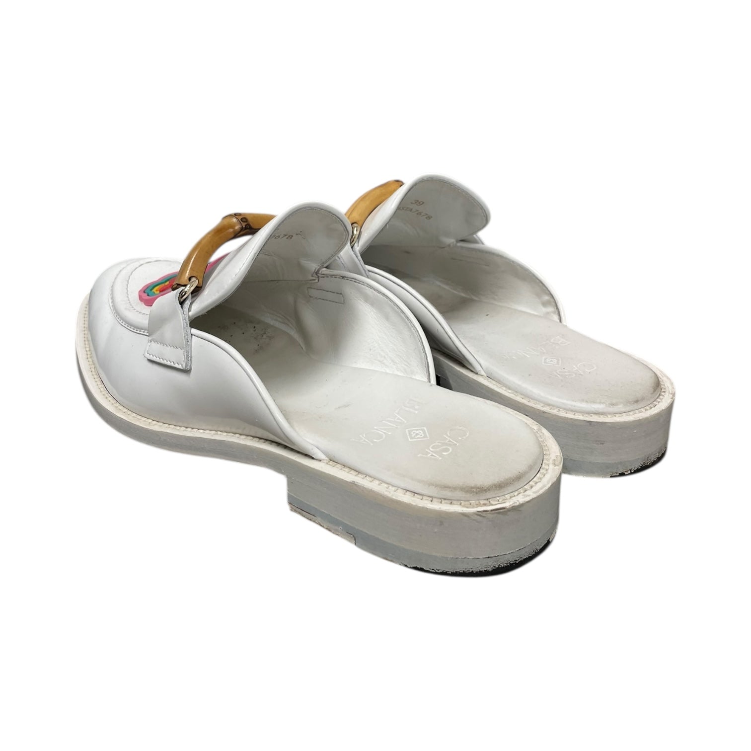 CASABLANCA/Loafers/EU 39/Leather/WHT/RUBBER LOGO MULE view 2