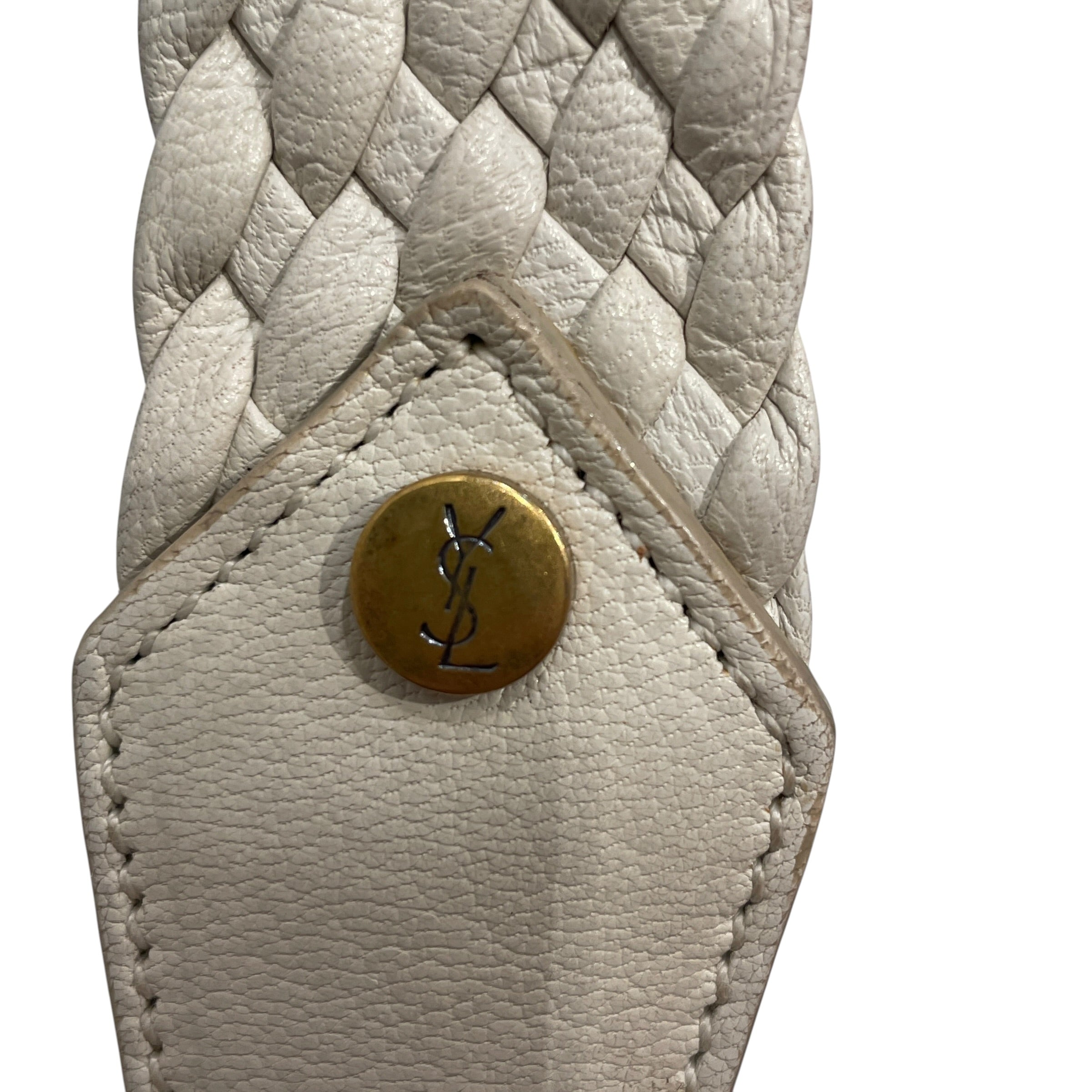 YVES SAINT LAURENT/Hand Bag/Leather/WHT/HOBO BAG view 3