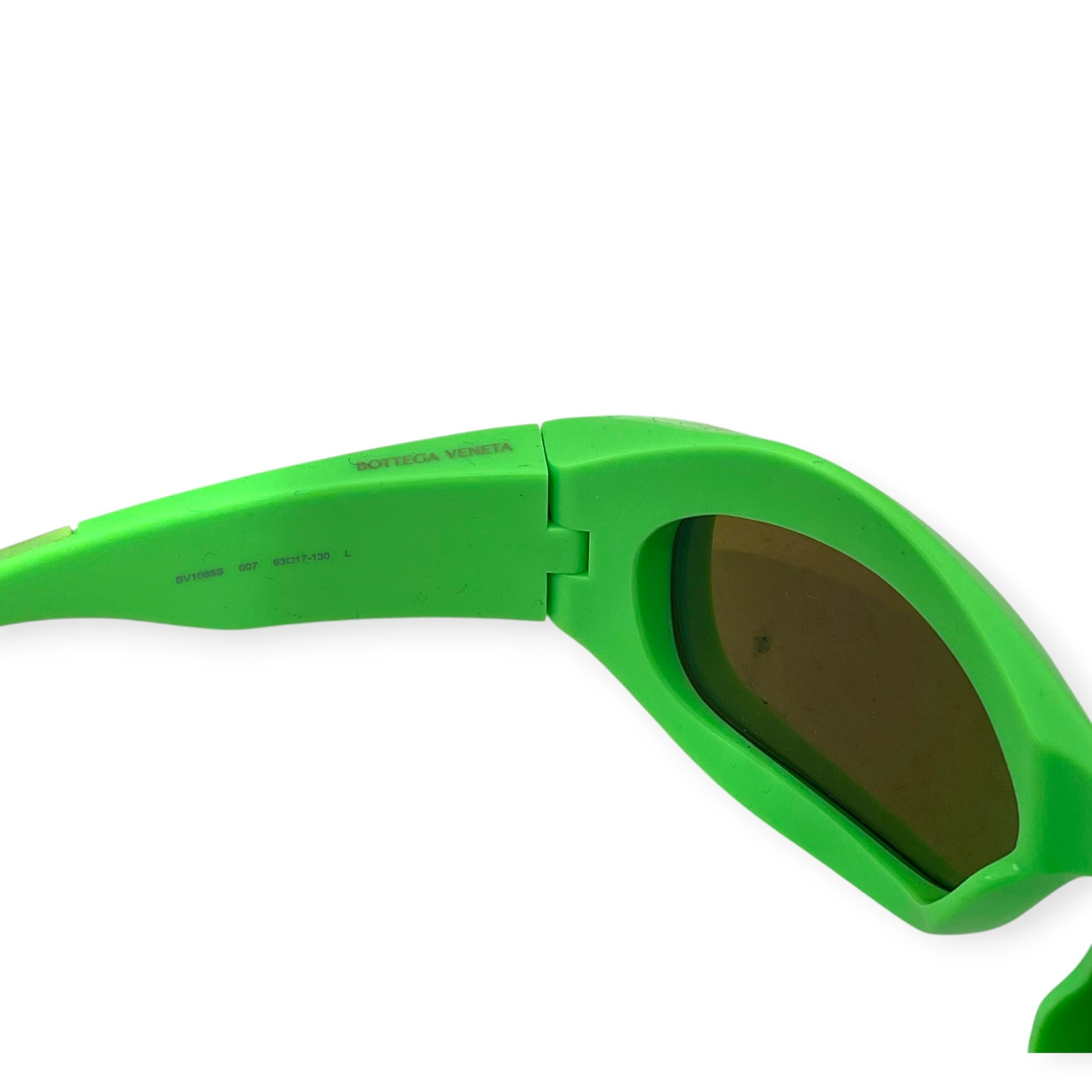 BOTTEGA VENETA/Sunglasses/Plastic/GRN/NEON GREEN CYCLONE RUBBER GRN view 3