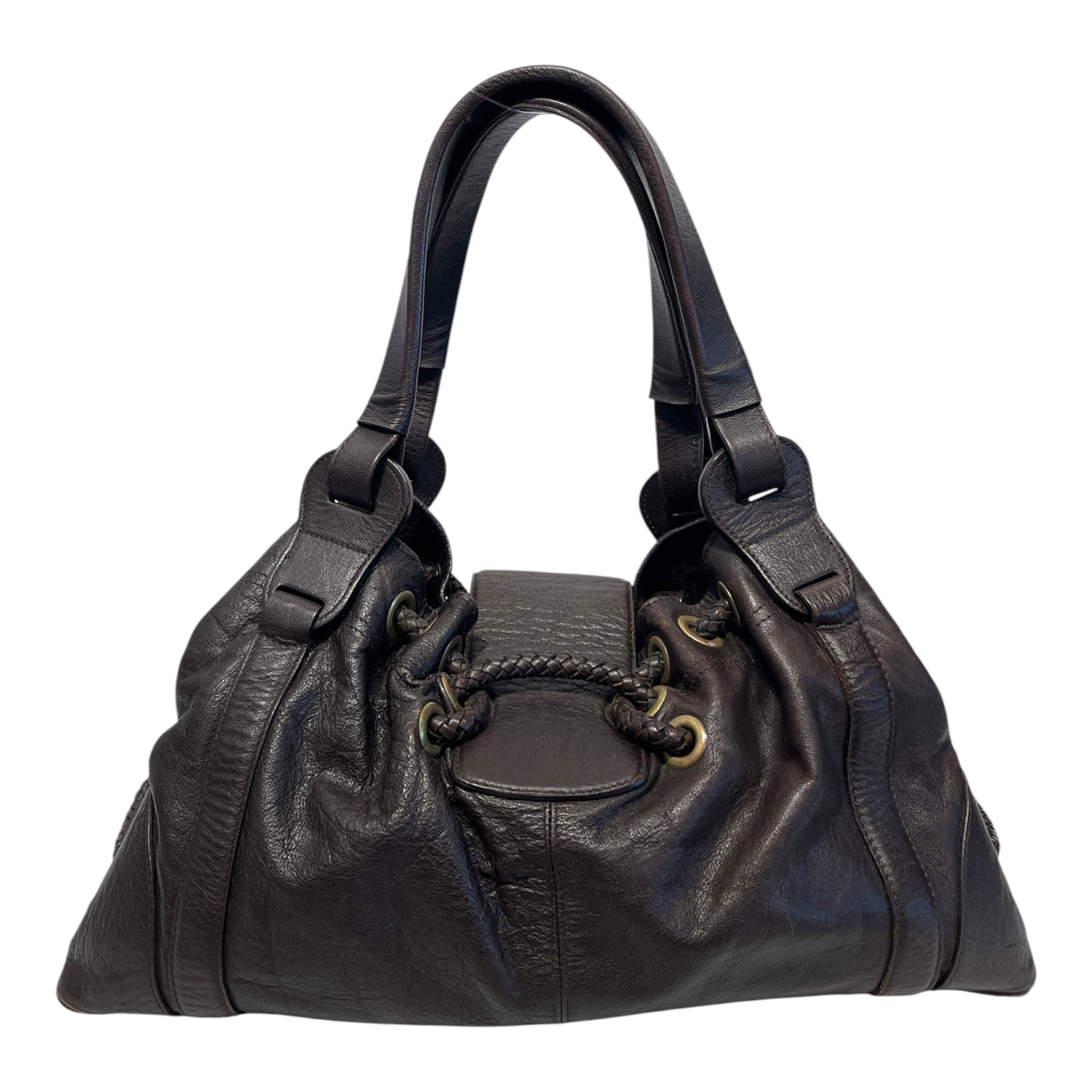 MULBERRY/Tote Bag/Leather/BRW/gold acc/ braided rope view 2