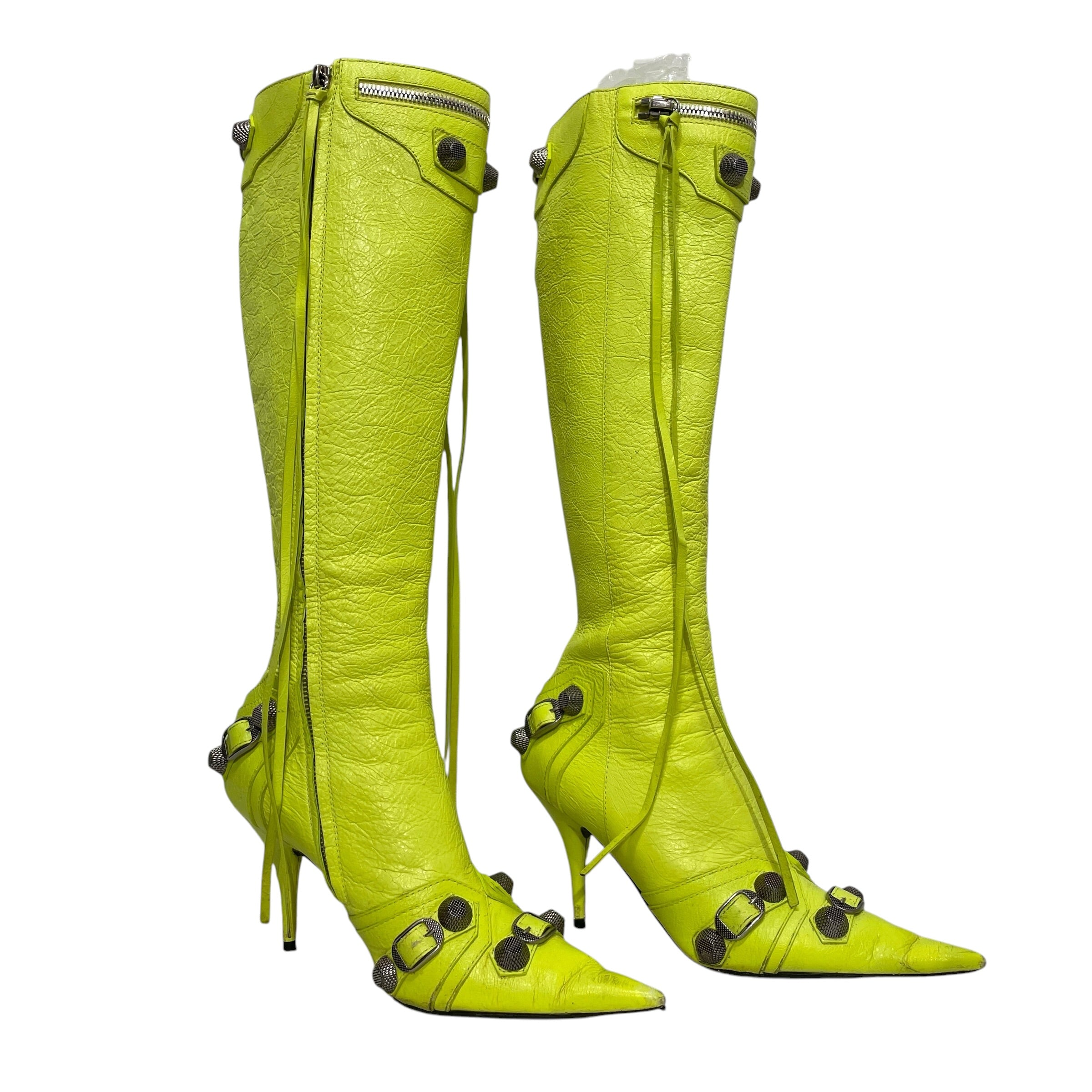 BALENCIAGA/Long Boots/EU 36/Leather/GRN/cagole view 1