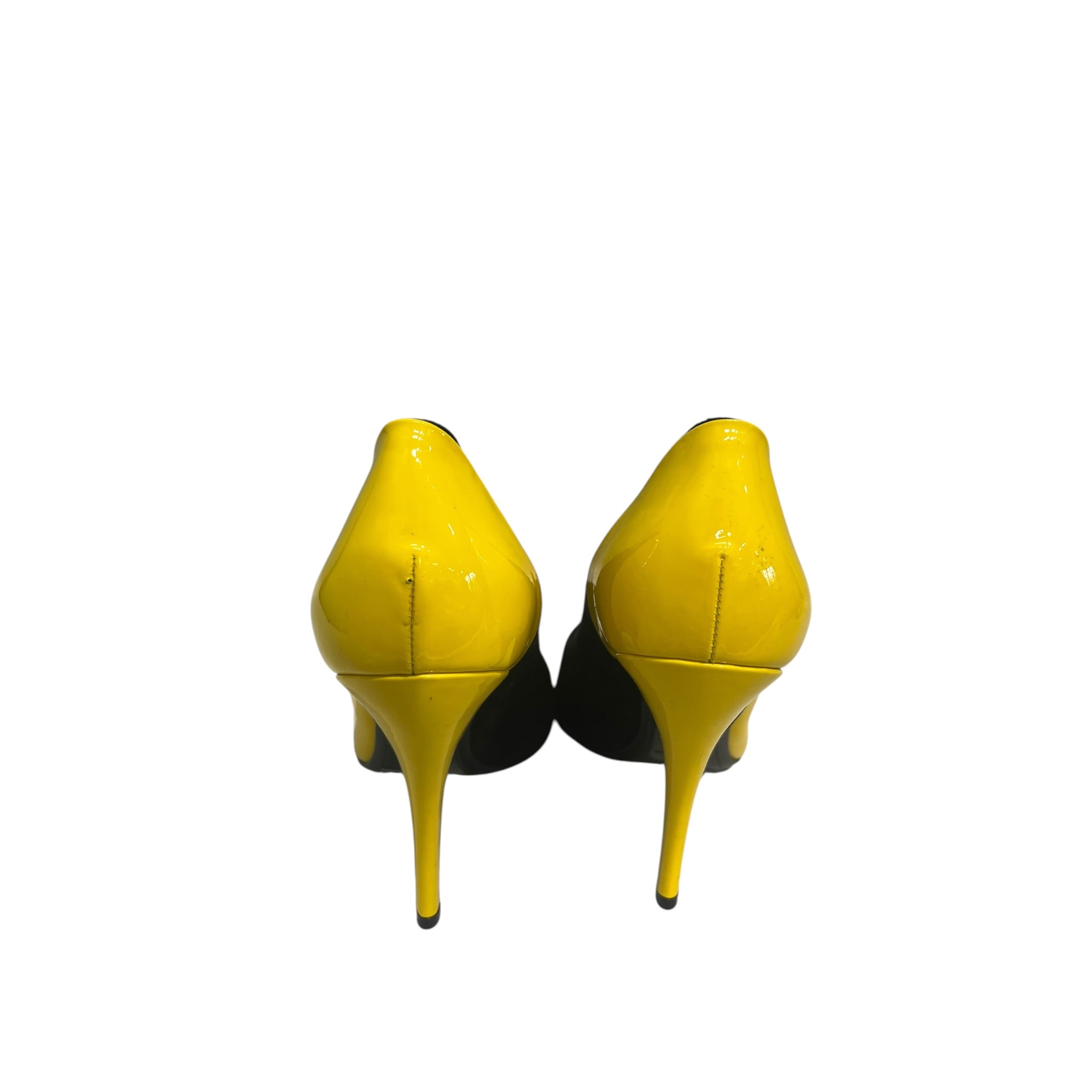 VERSACE/Heels/EU 40/Leather/YEL/Patent/LA MEDUSA BLK POINT TOE view 3