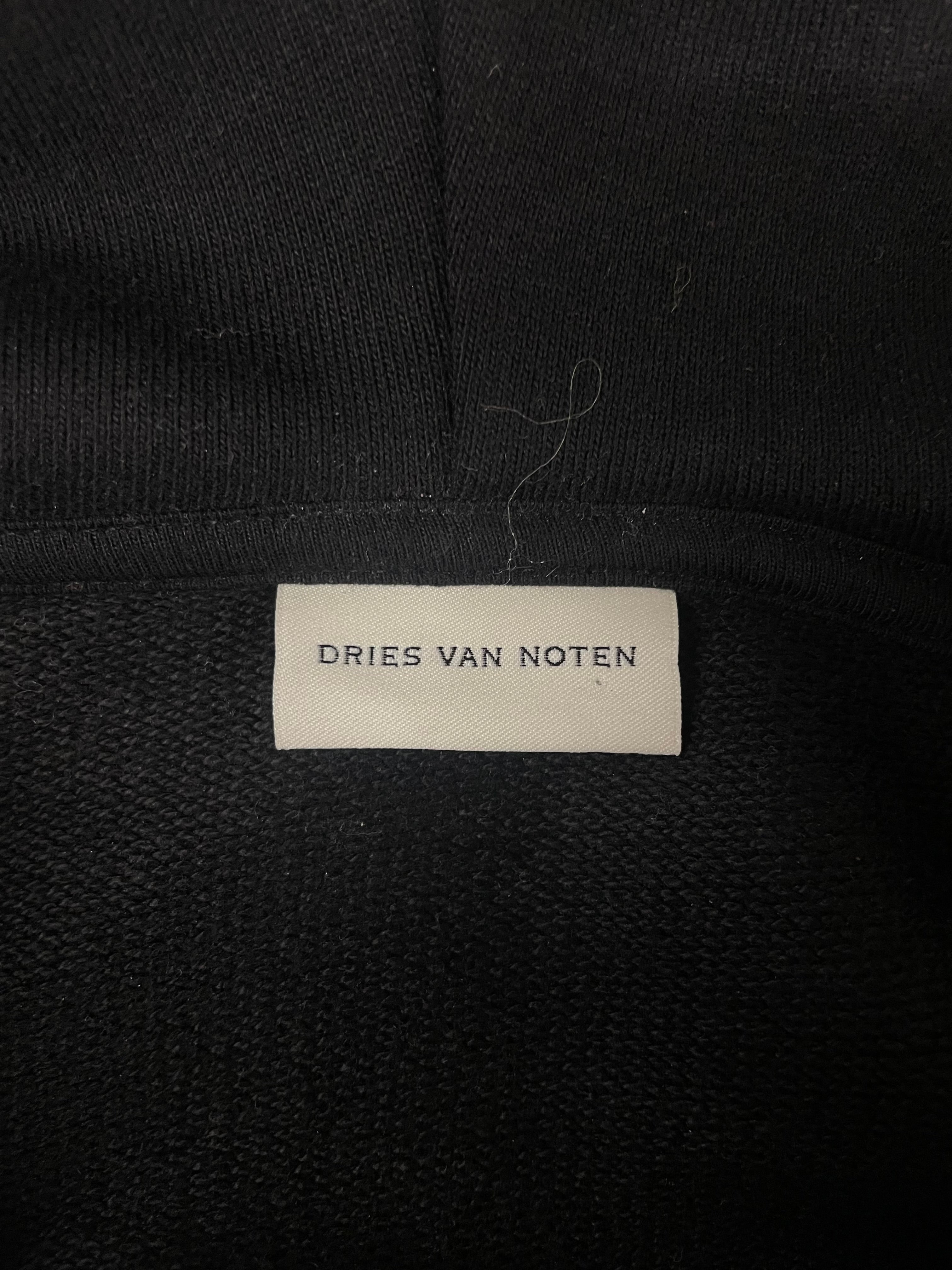 DRIES VAN NOTEN/Hoodie/L/Cotton/BLK/DRIES VAN NOTEN BLACK HOODIE view 4