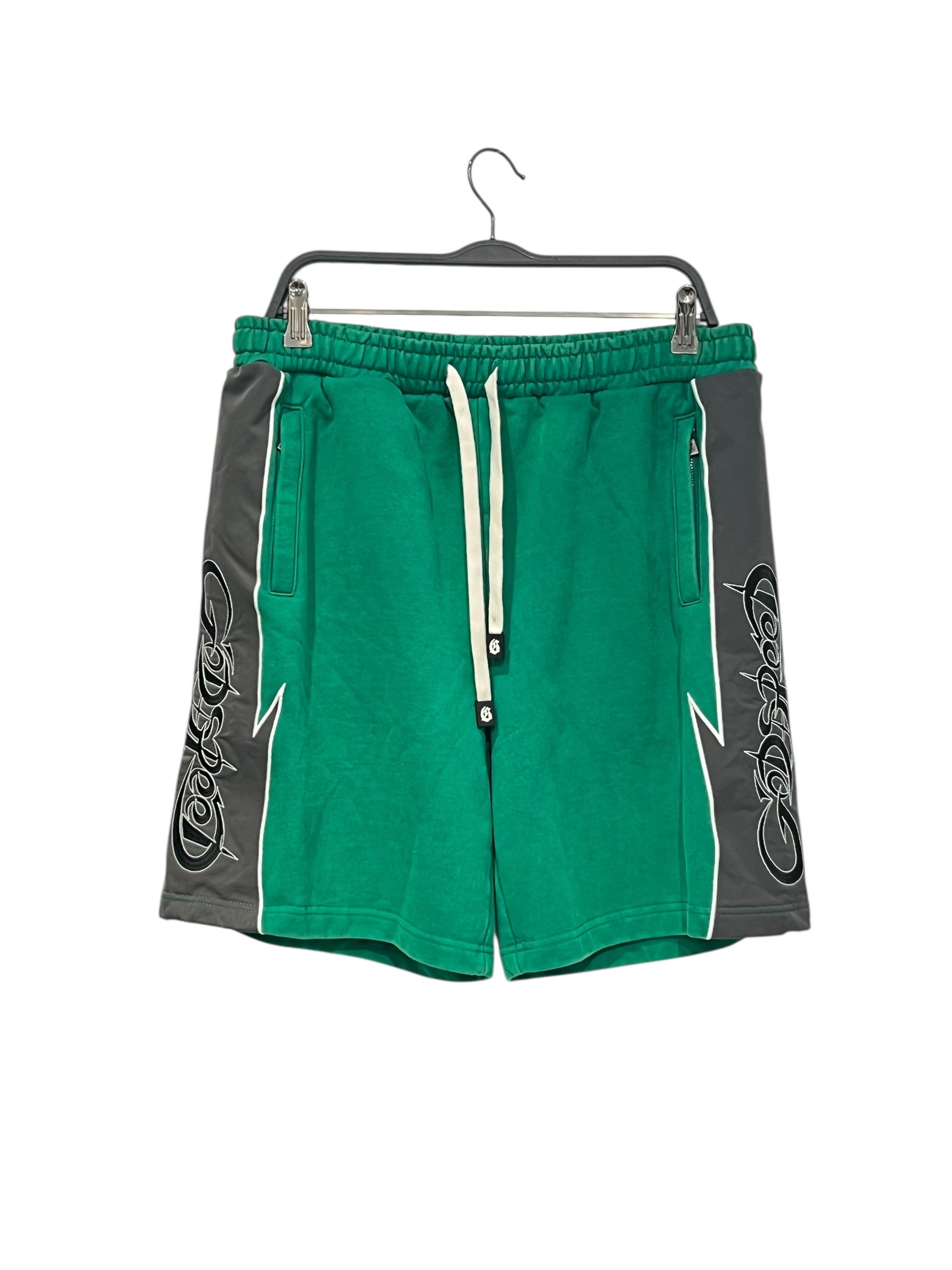 GODSPEED/Shorts/L/Cotton/GRN/LOGO ON SIDES view 1