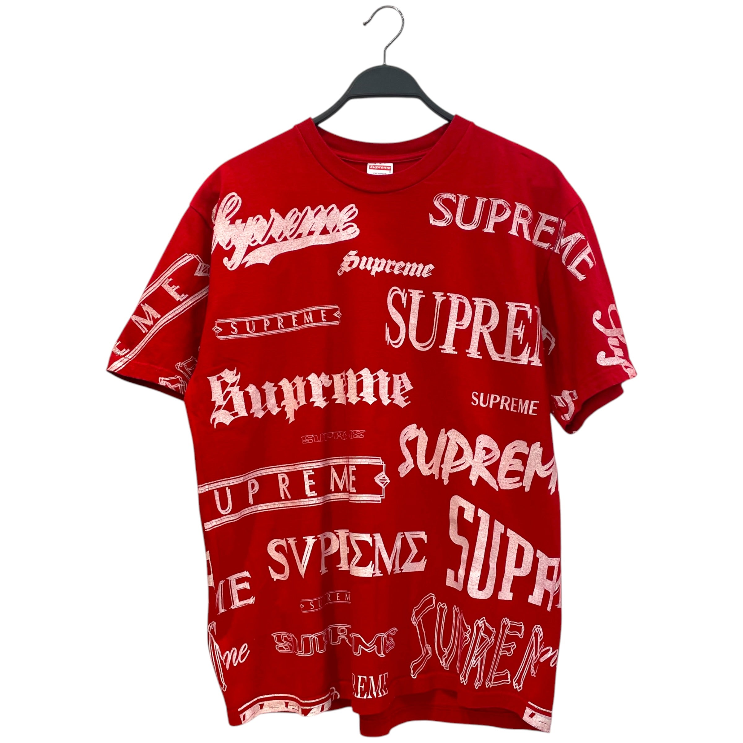 Supreme/T-Shirt/L/Cotton/RED/All Over Print/MULTI LOGO PRINT view 1