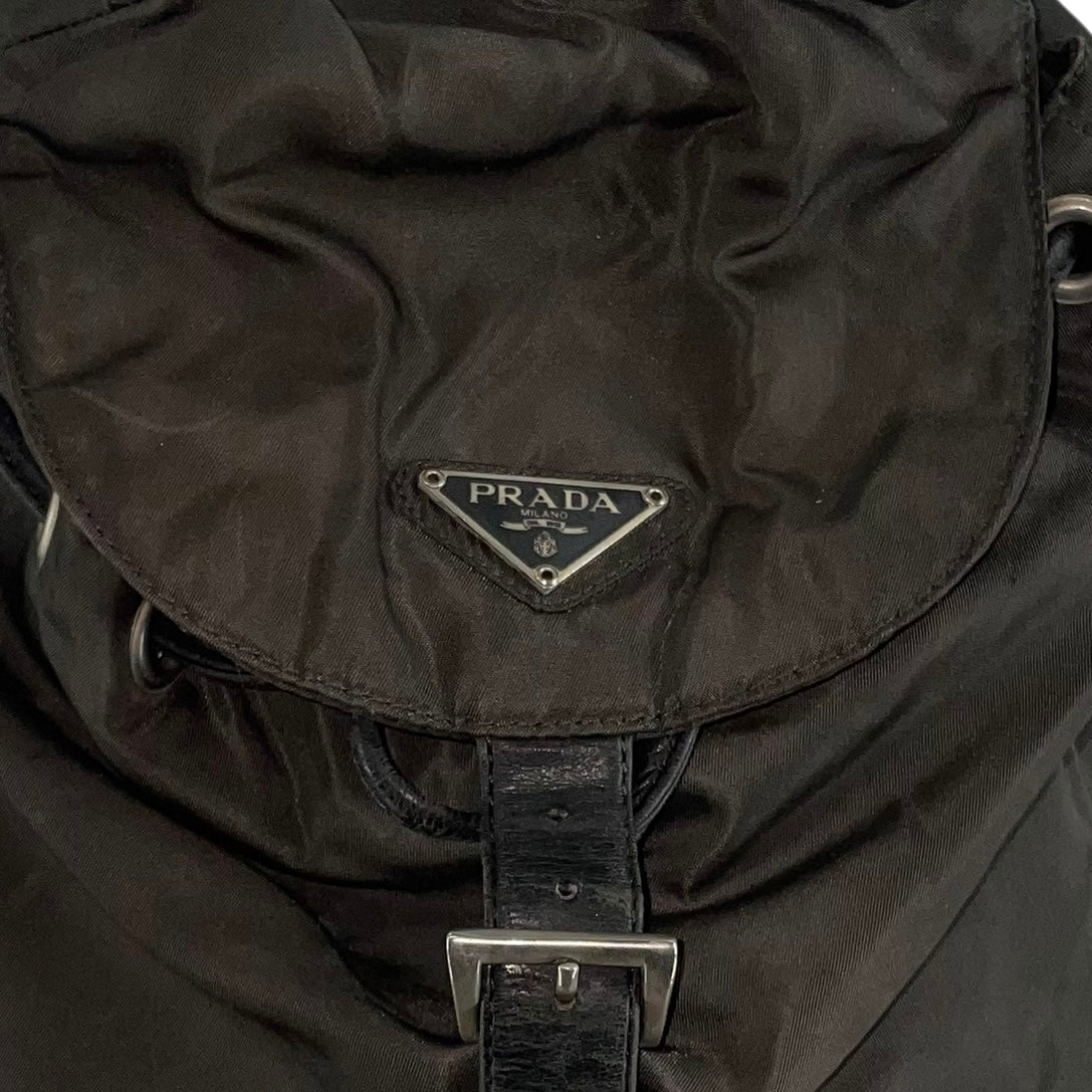 PRADA/Backpack/Nylon/GRN/OLIVE NYLON CHAIN BACKPACK view 6