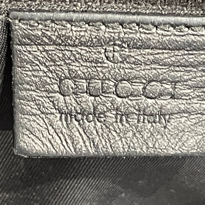 GUCCI/Cross Body Bag/OS/Monogram/Leather/BLK/GUCCISSIMA MESSENGER BAG