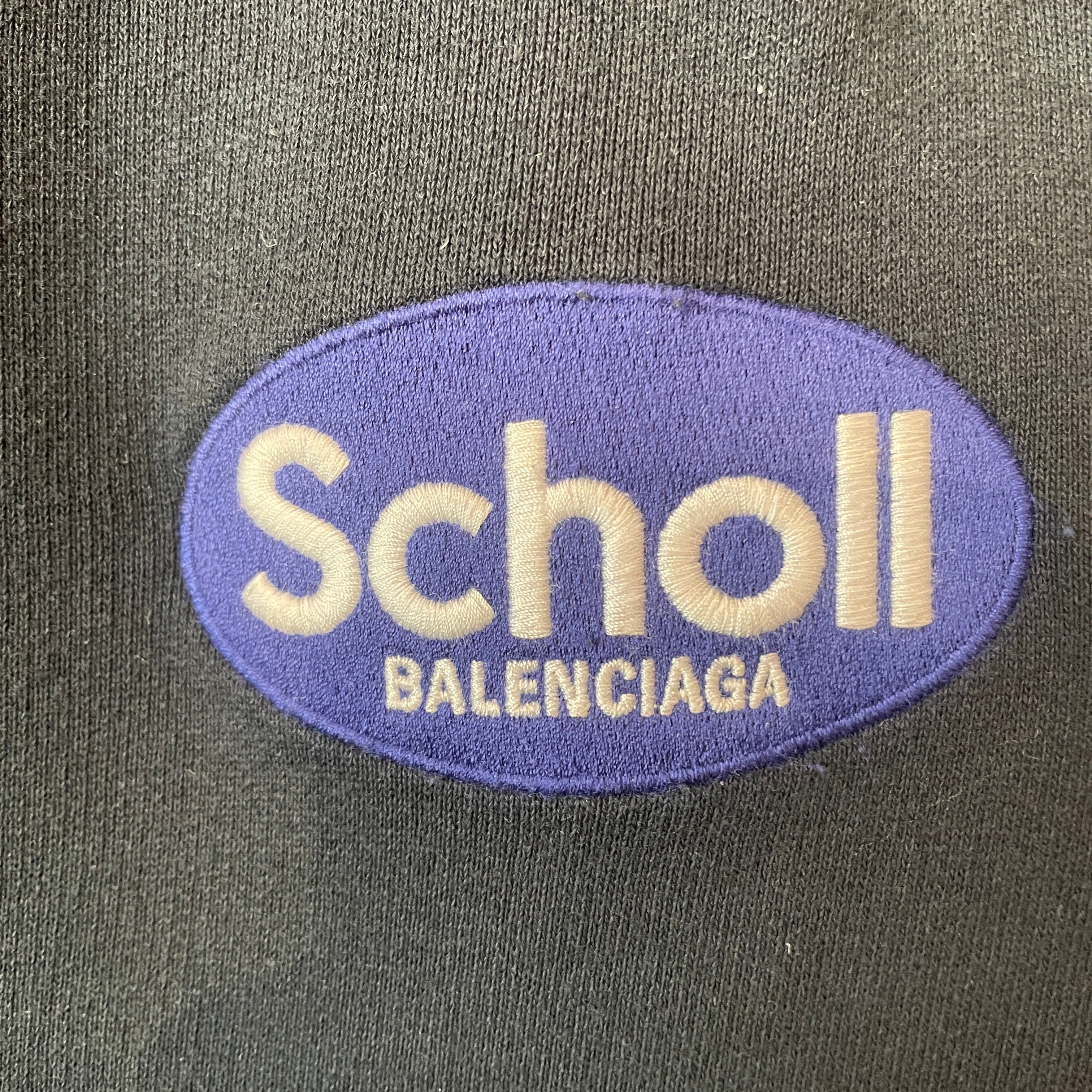 BALENCIAGA/Straight Pants/XXL/Cotton/BLK/SCHOLL WIDE LEG SWEATPANT view 3