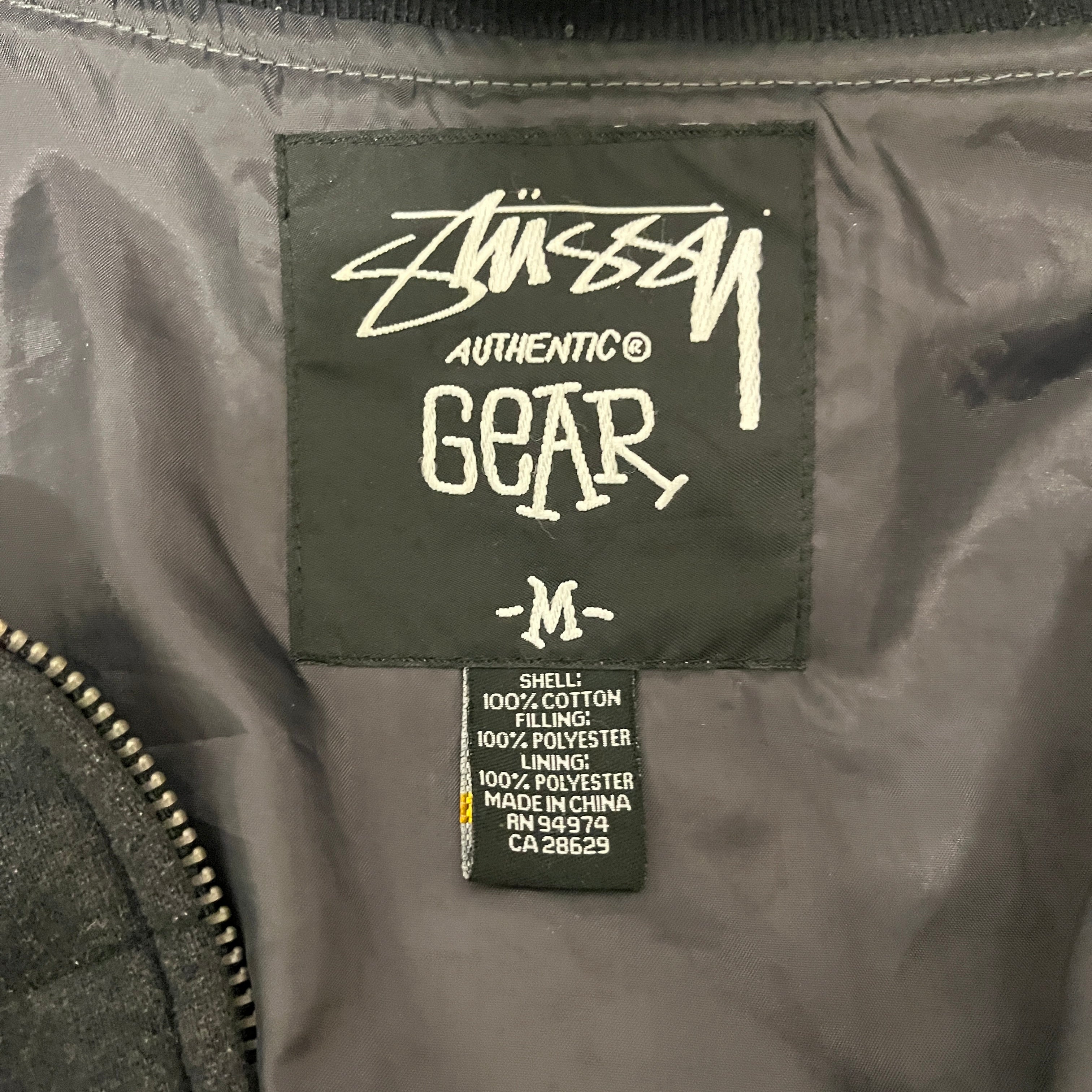 STUSSY/Jacket/M/Cotton/GRY/HOODIE STYLE POCKET BOMBER view 3