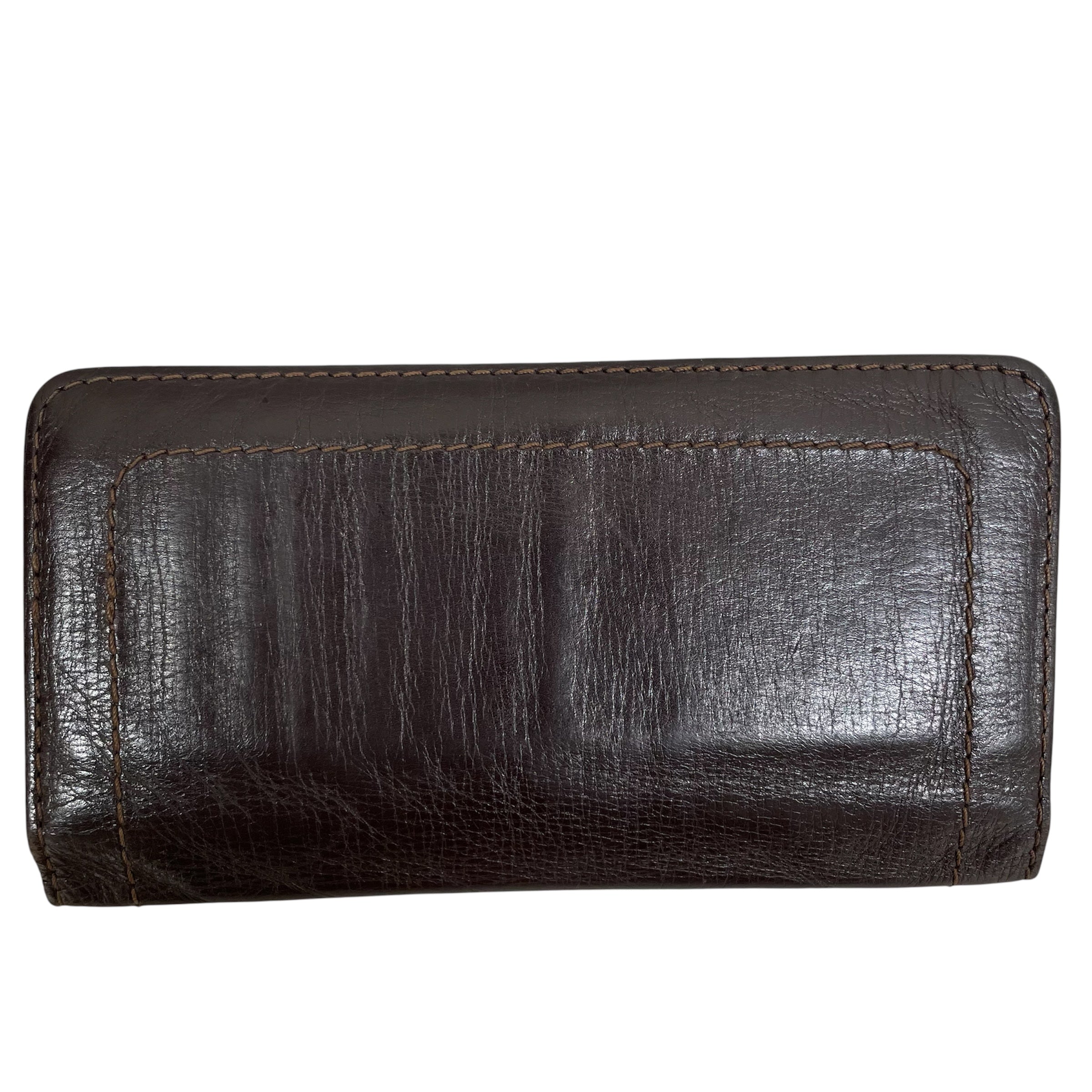 LOUIS VUITTON/Long Wallet/Leather/BRW/bill compartment view 4