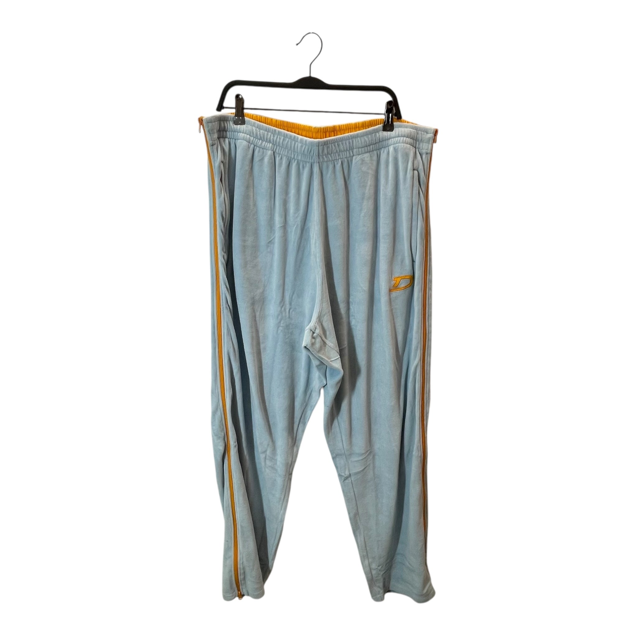 DENIM TEARS/Pants/XXL/Velour/BLU/Stripe/ZIPPERS DOWN SIDE view 1