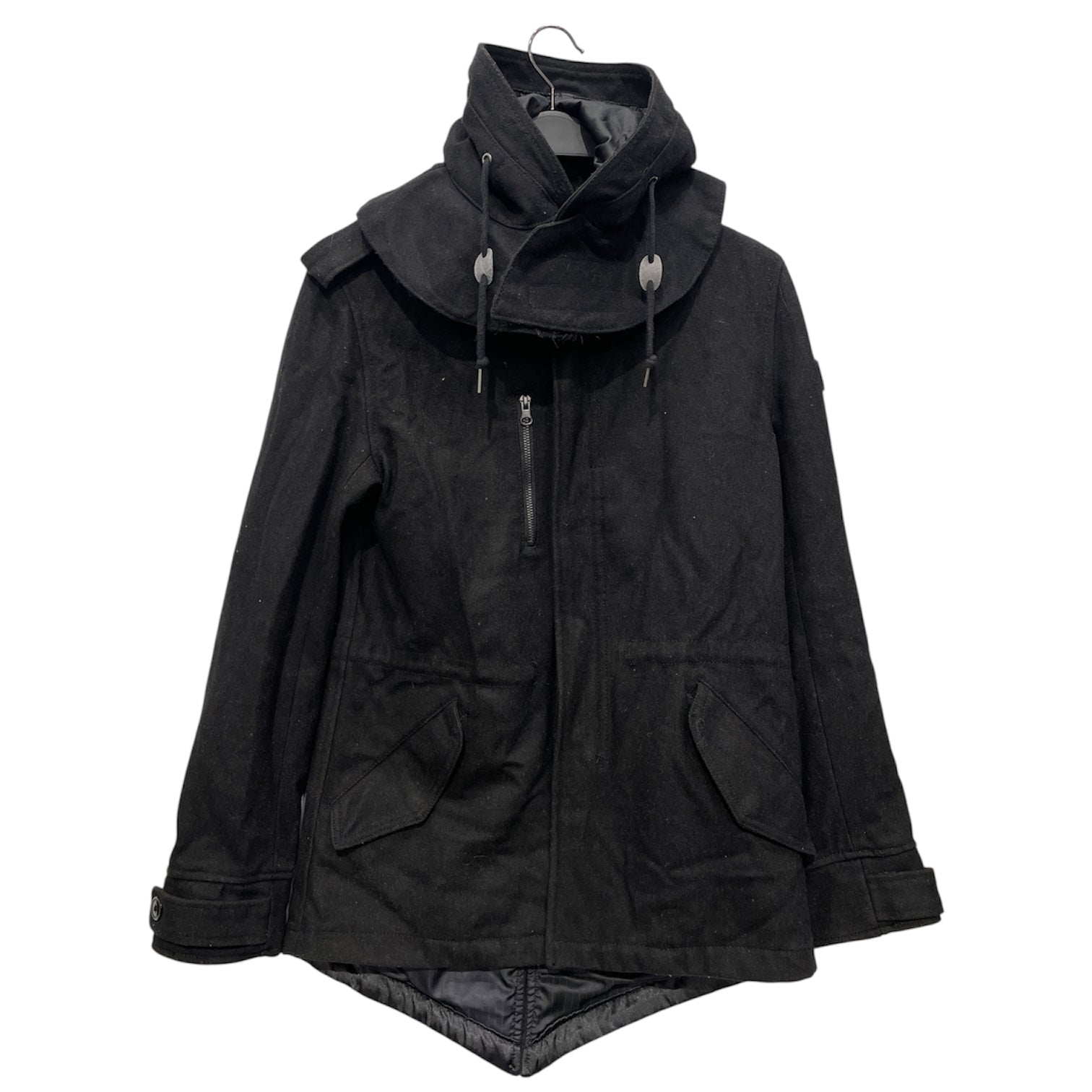291295LABO/Mountain Parka/44/Wool/BLK/freestyle generation/hooded view 1