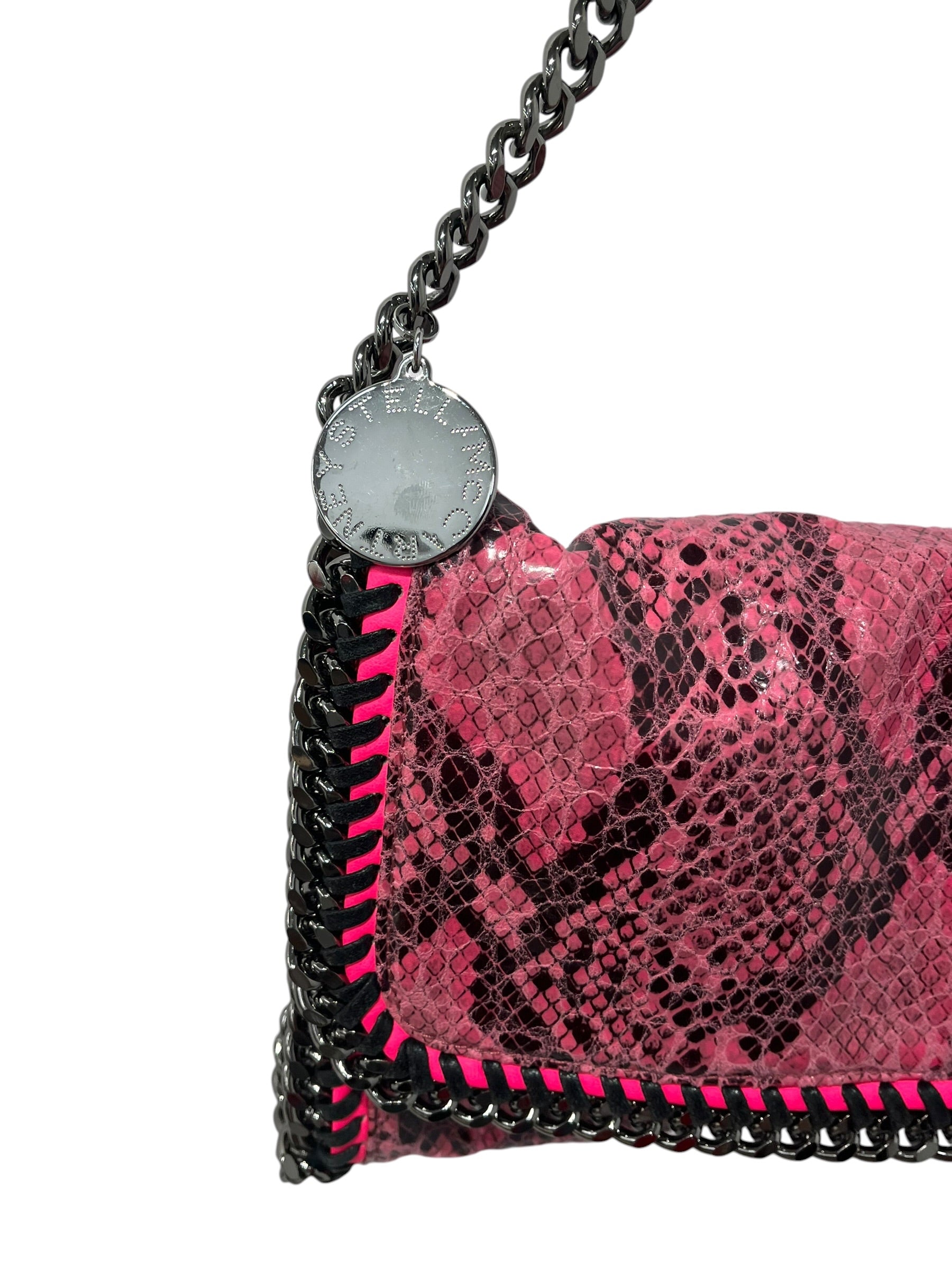 STELLAMcCARTNEY/Hand Bag/Animal Pattern/Leather/PNK/falabella hot pink snakeprint view 6