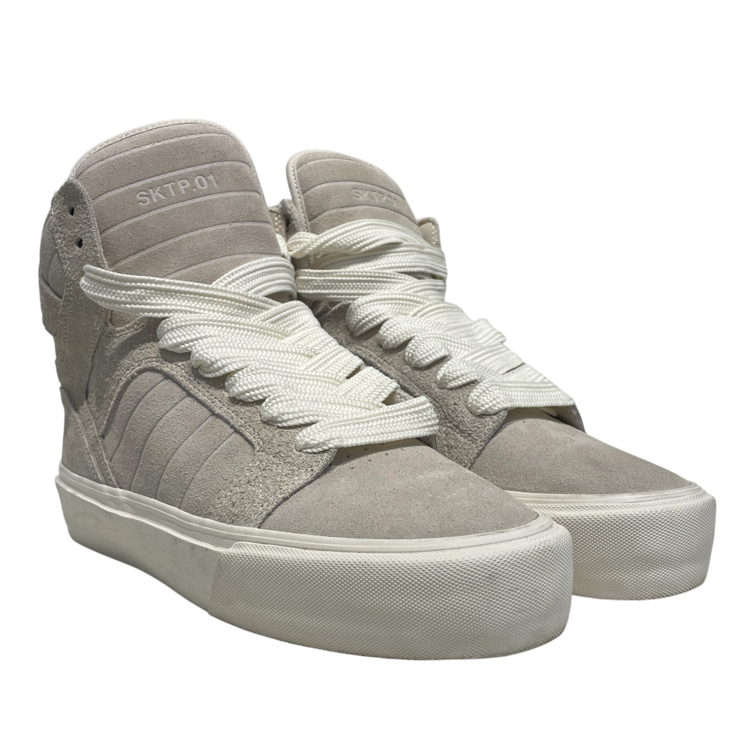 STRAYE/Hi-Sneakers/US 12/Cotton/WHT/SKTP.01 Hi-Top Cream view 1