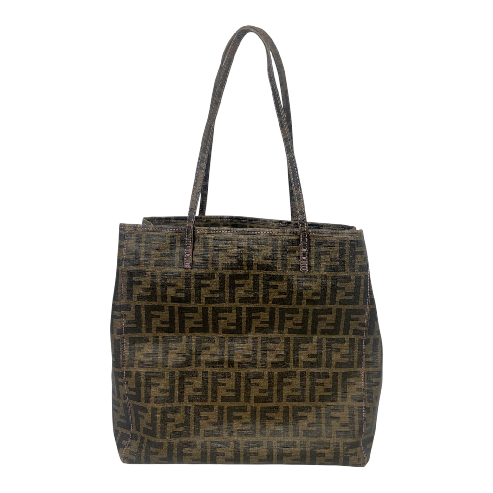 FENDI/Tote Bag/Monogram/Leather/BRW/SPALMATI ROLL PURPLE LINING view 1