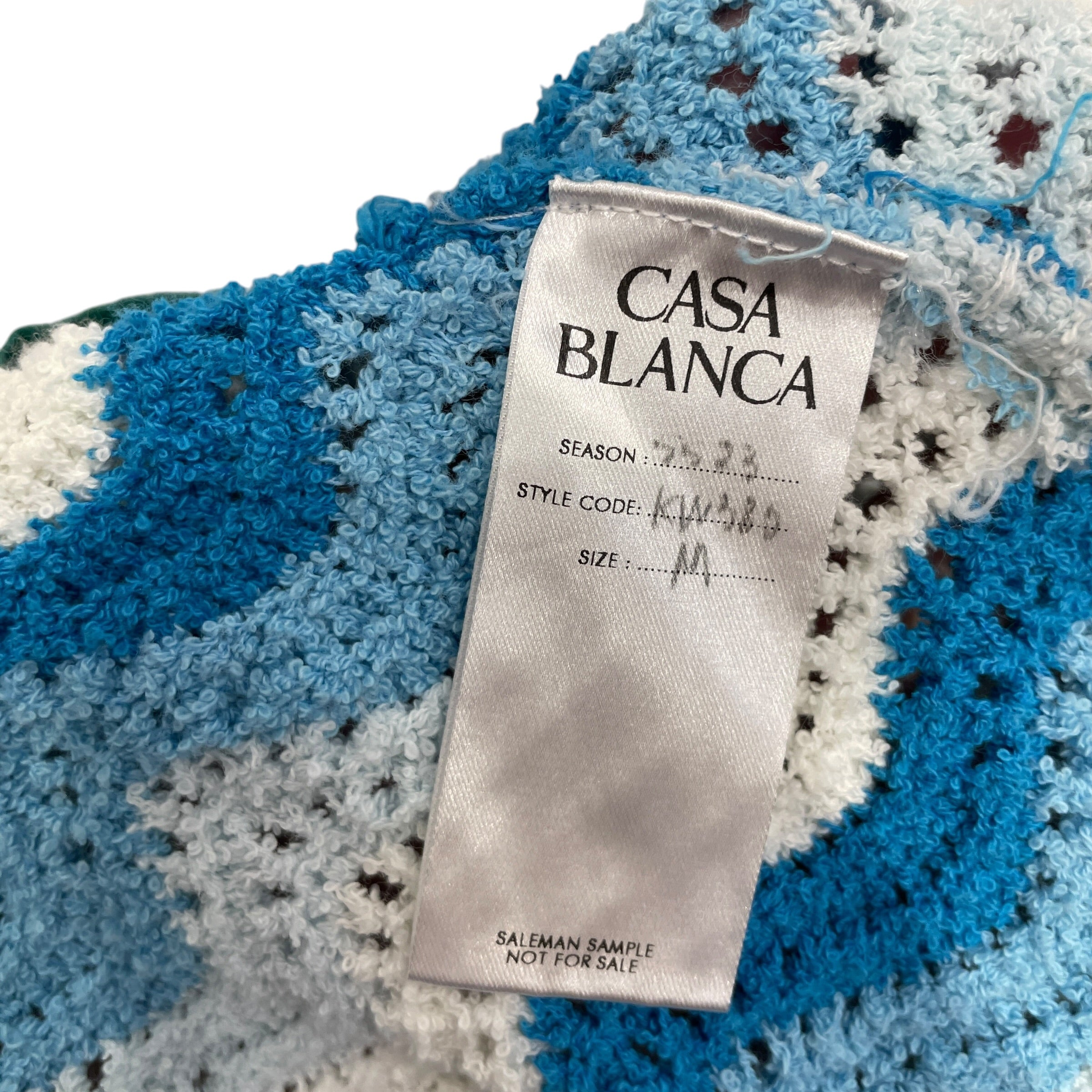 CASABLANCA/Shorts/M/All Over Print/Cotton/BLU/WAVY BOUCLE PATTERN view 4