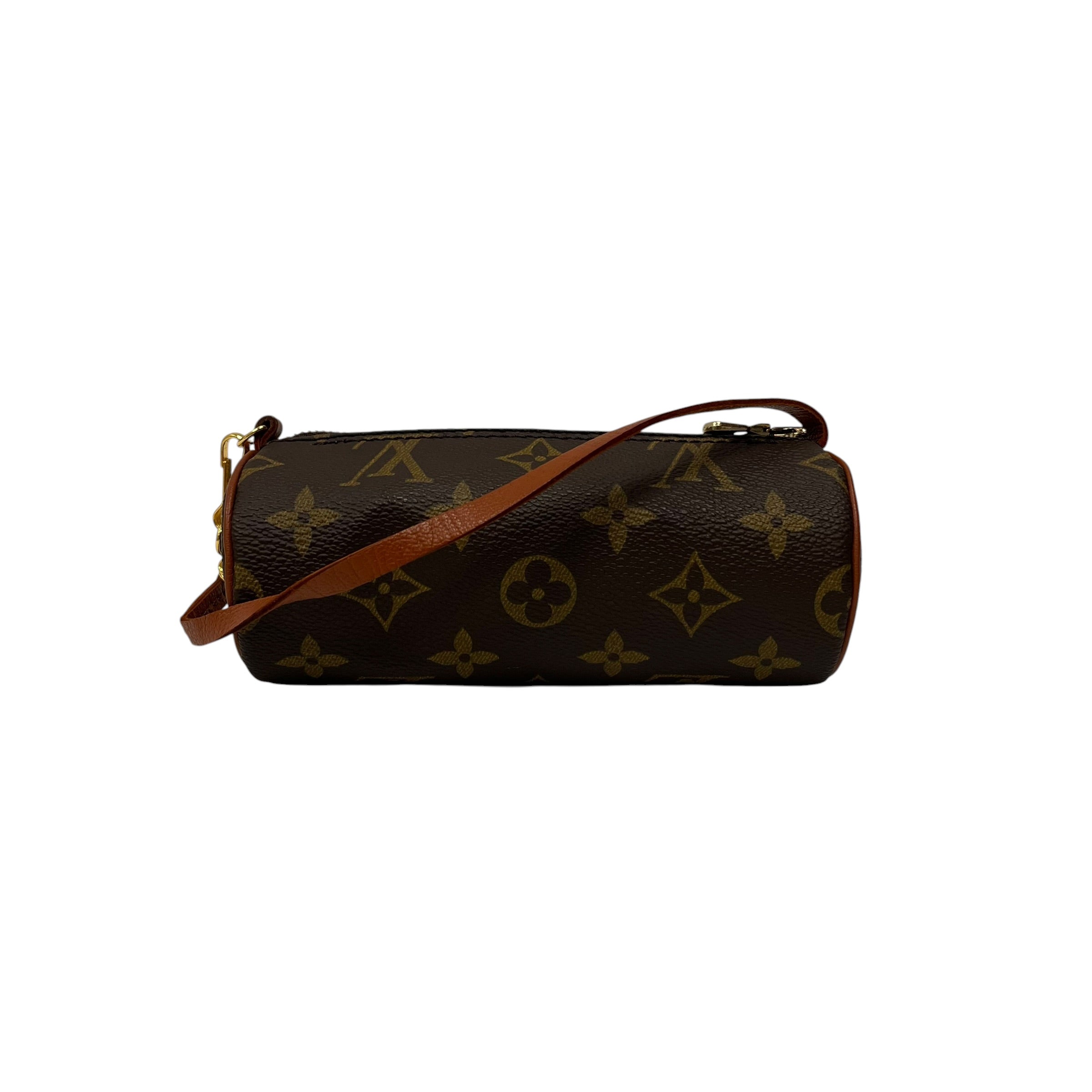 LOUIS VUITTON/Hand Bag/Monogram/Cotton/BRW/pochette papilion view 2
