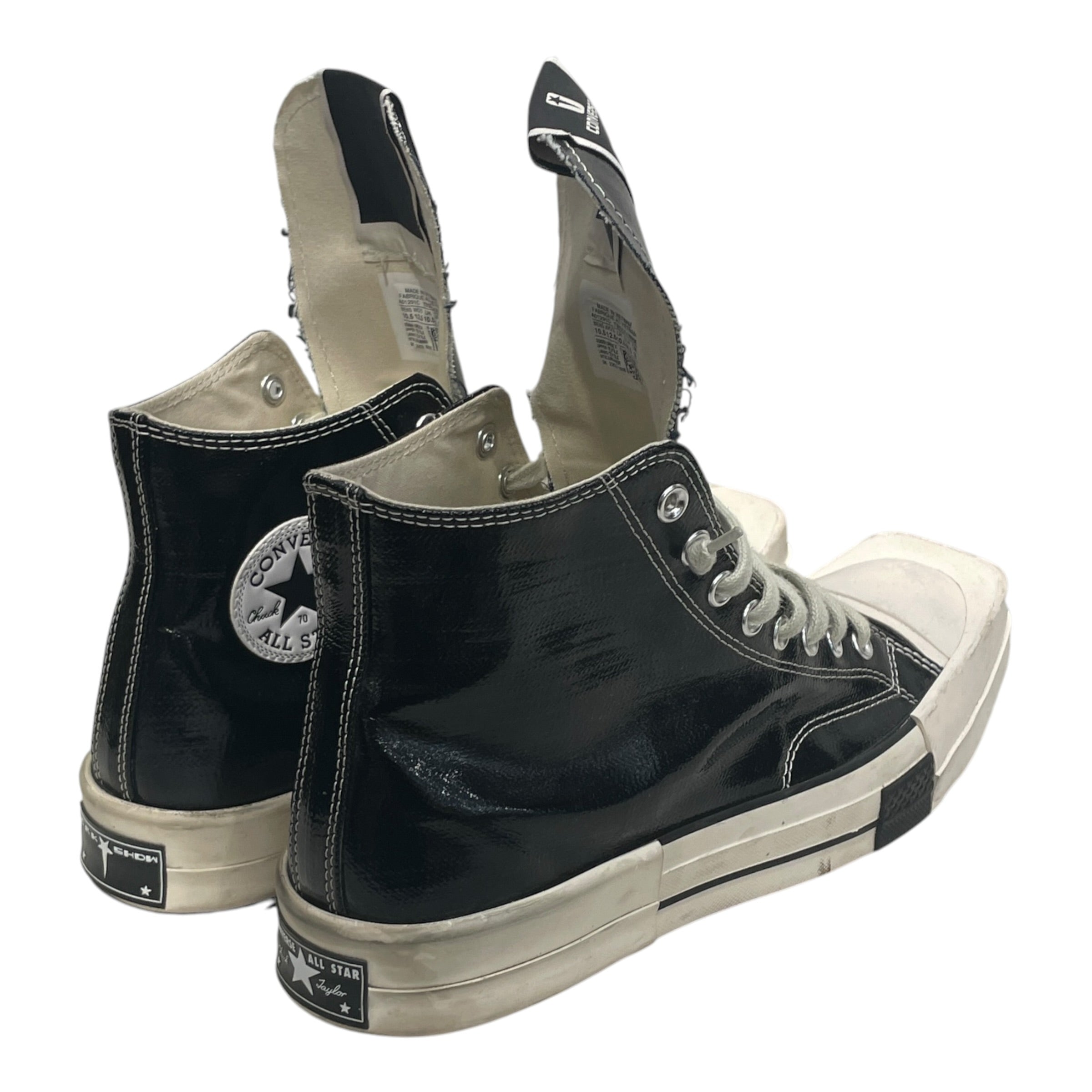RICK OWENS DRKSHDW/CONVERSE/Hi-Sneakers/US 10.5/Cotton/BLK/SQUARE TOE view 2