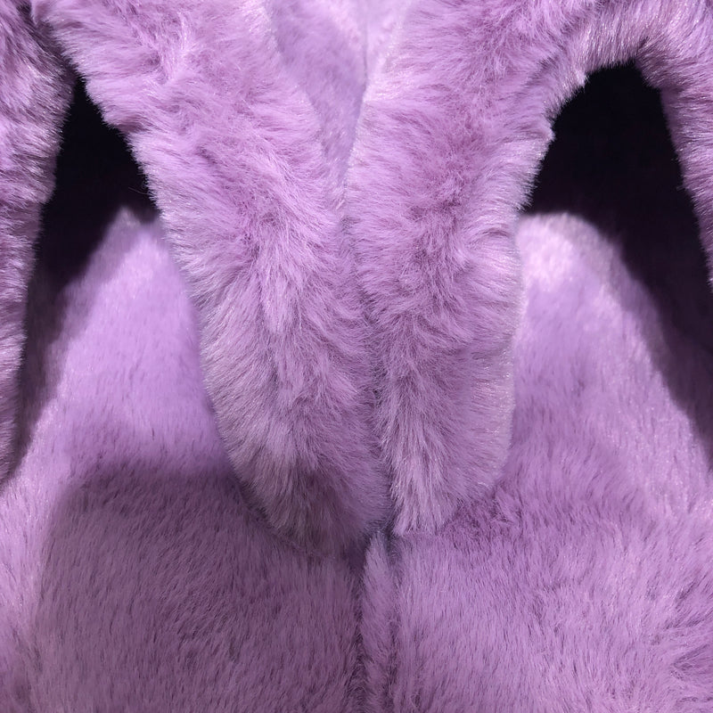 VERSACE/Sandals/US 7.5/Fake Fur/PPL/LAVANDER SLIDES
