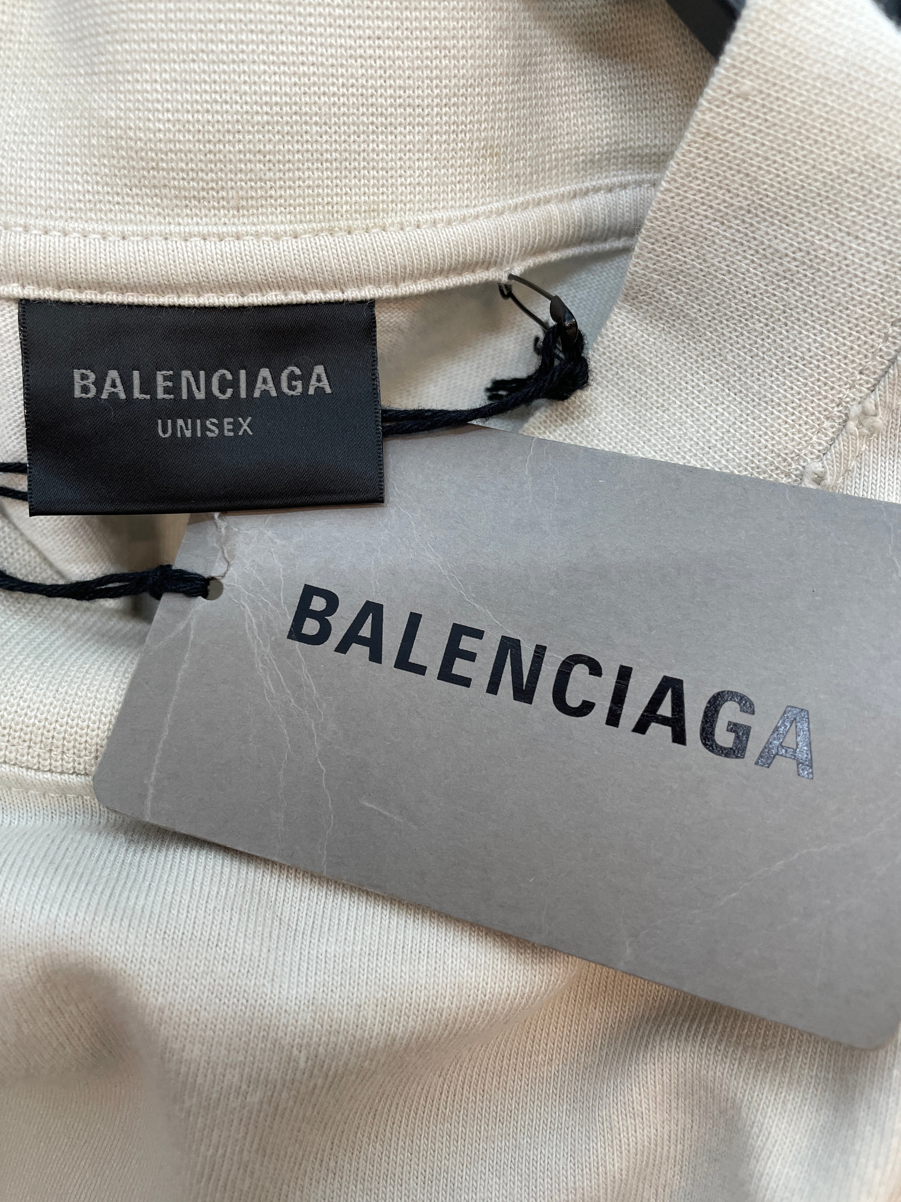 BALENCIAGA/T-Shirt/1/Cotton/CRM/BE DIFFERENT TEE view 3