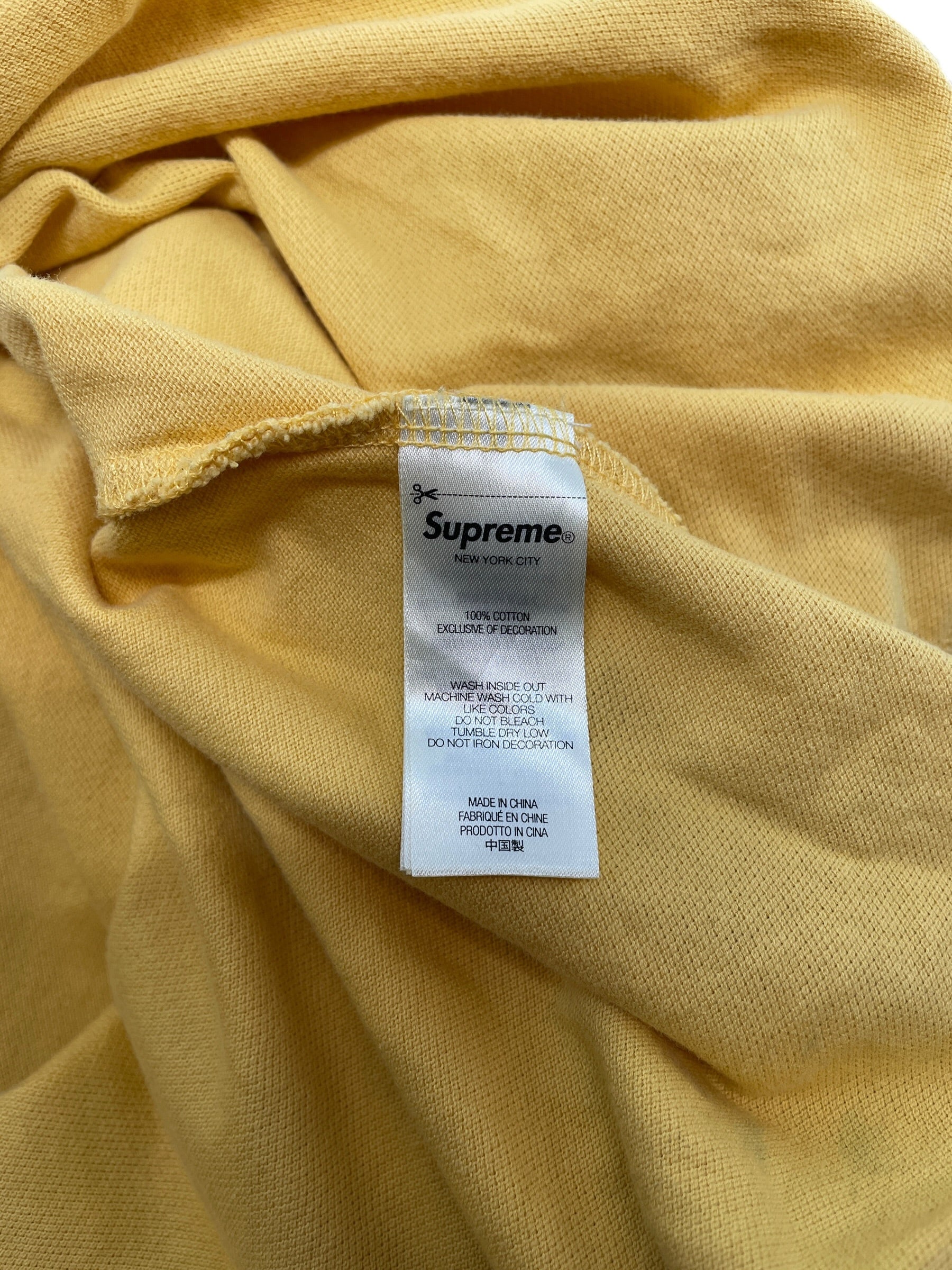 Supreme/Polo Shirt/XXL/Cotton/YEL/ITALIAN LOGO POLO view 5