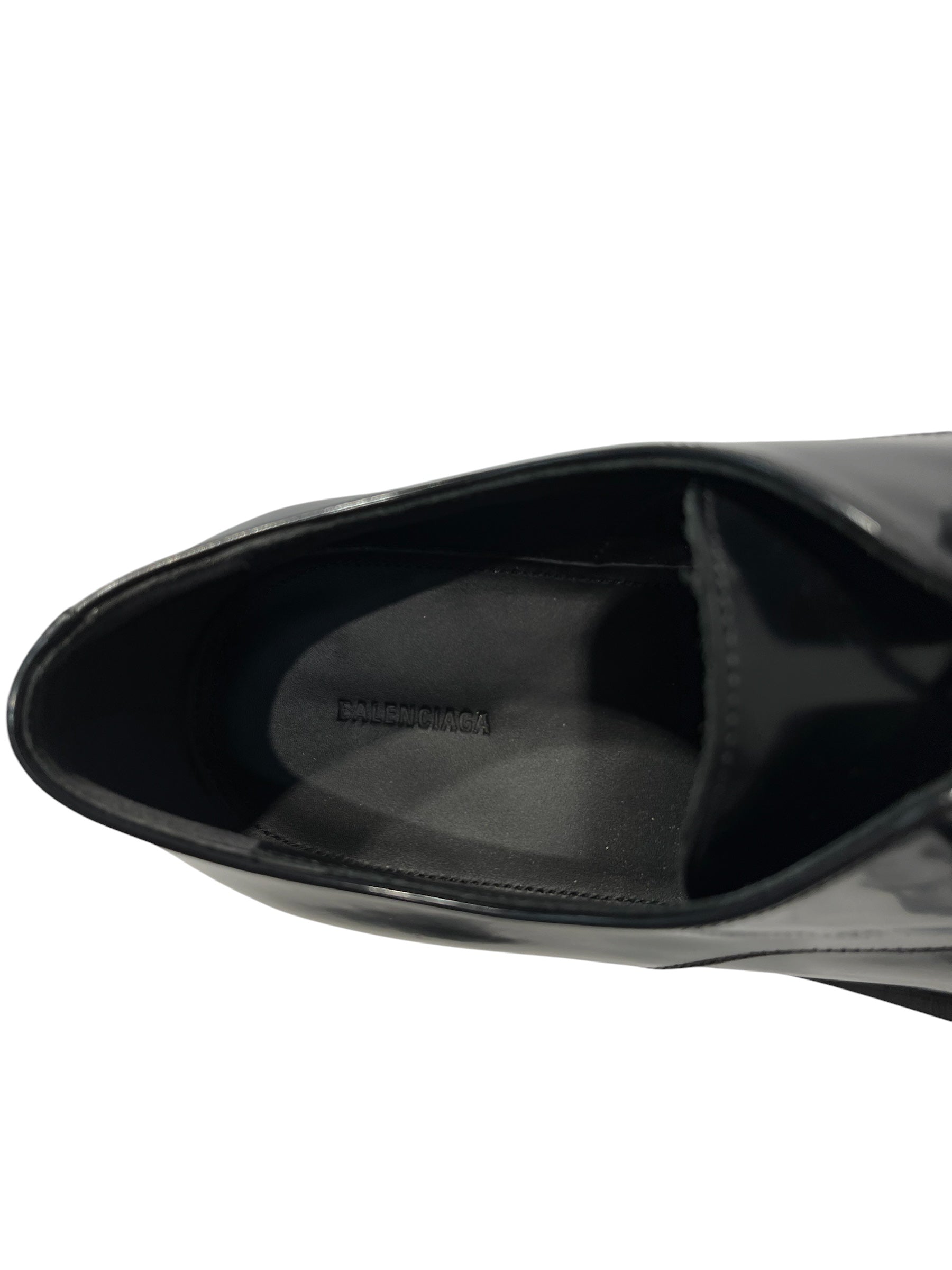 BALENCIAGA/Loafers/EU 44/Leather/BLK/DERBY SQUARE-TOED view 4