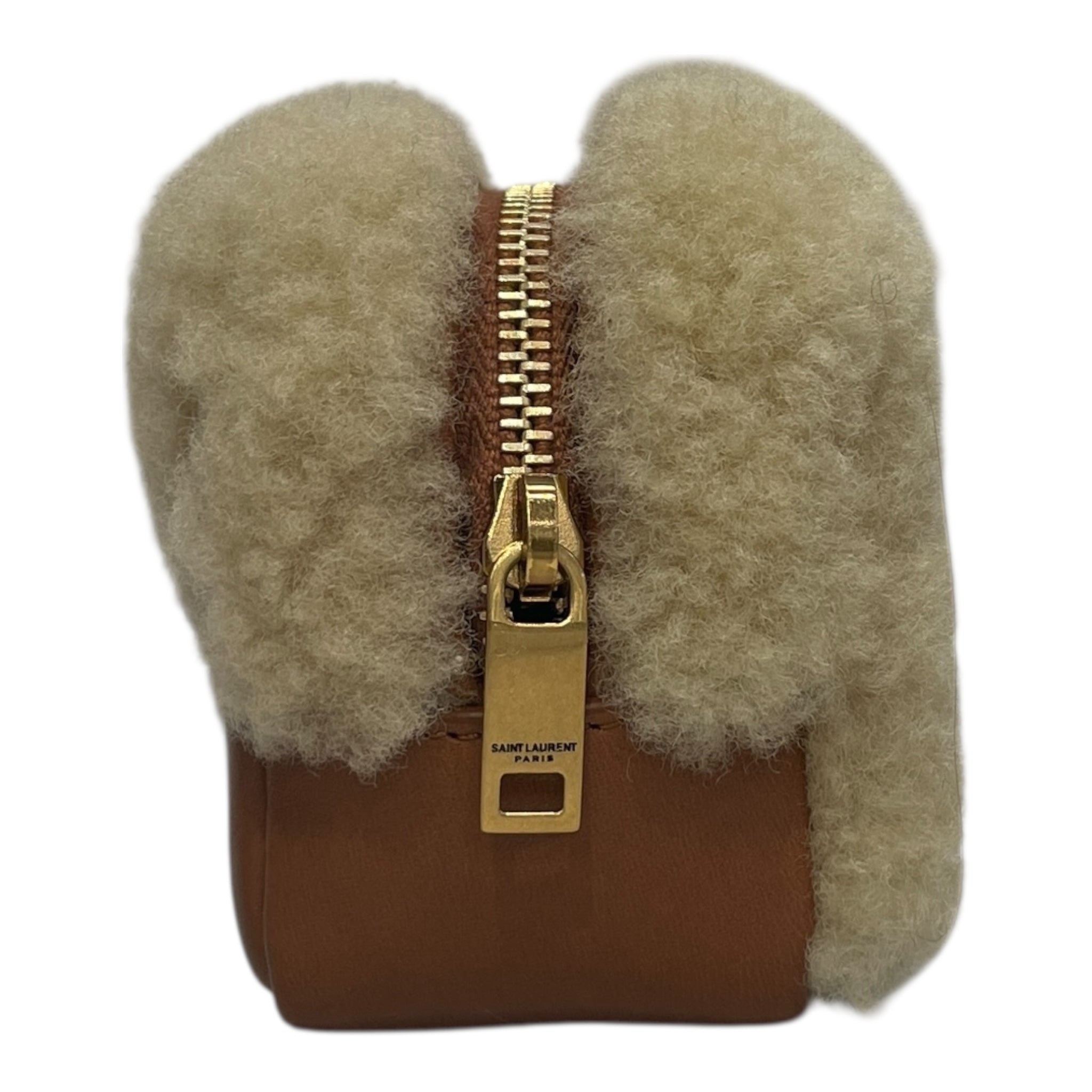 YVES SAINT LAURENT/Pouch/Leather/BRW/WOOL/LEATHER COIN PURSE view 4