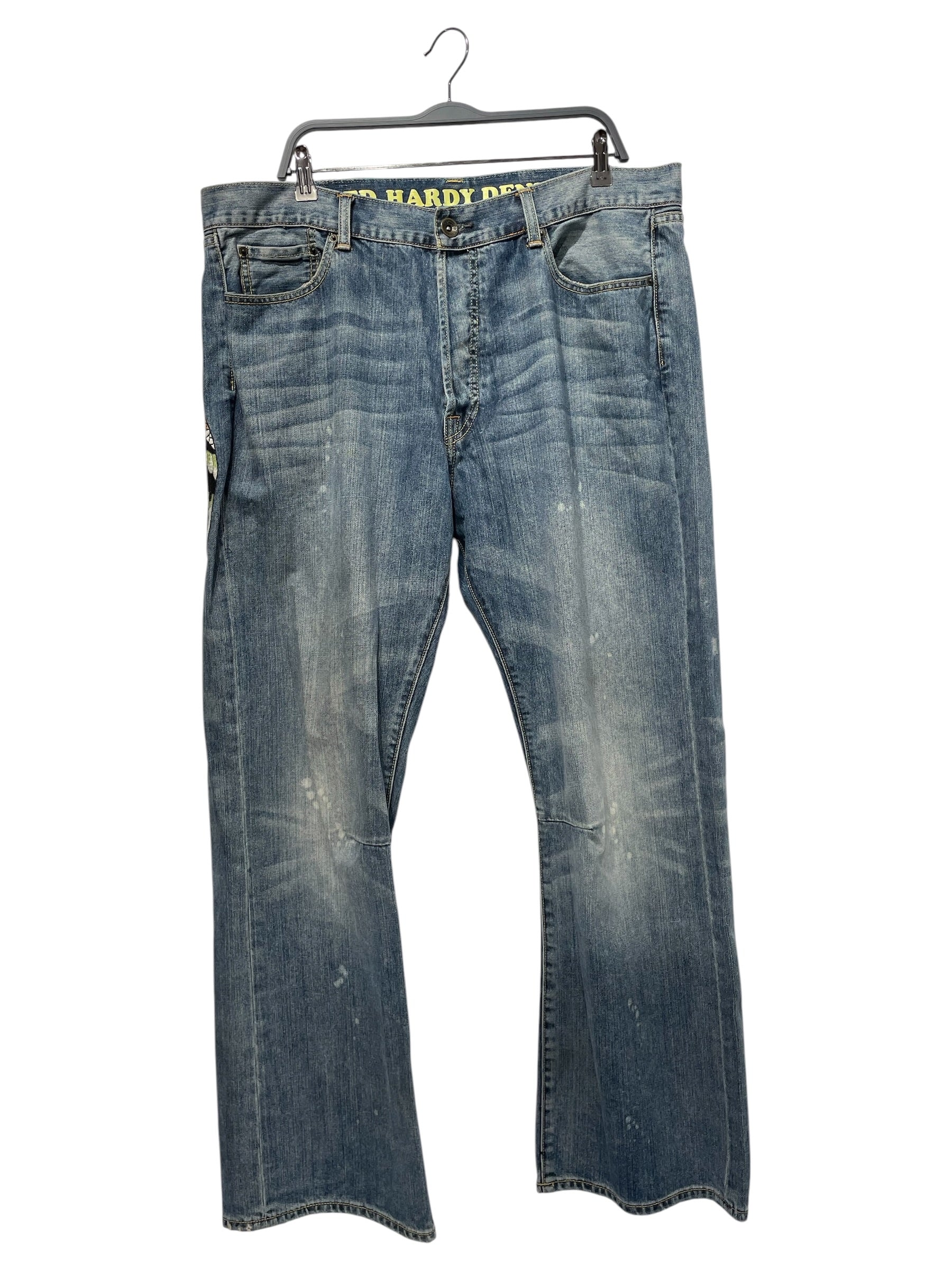 Ed Hardy/Straight Pants/40/Denim/IDG/Graphic/snake & eagle view 1