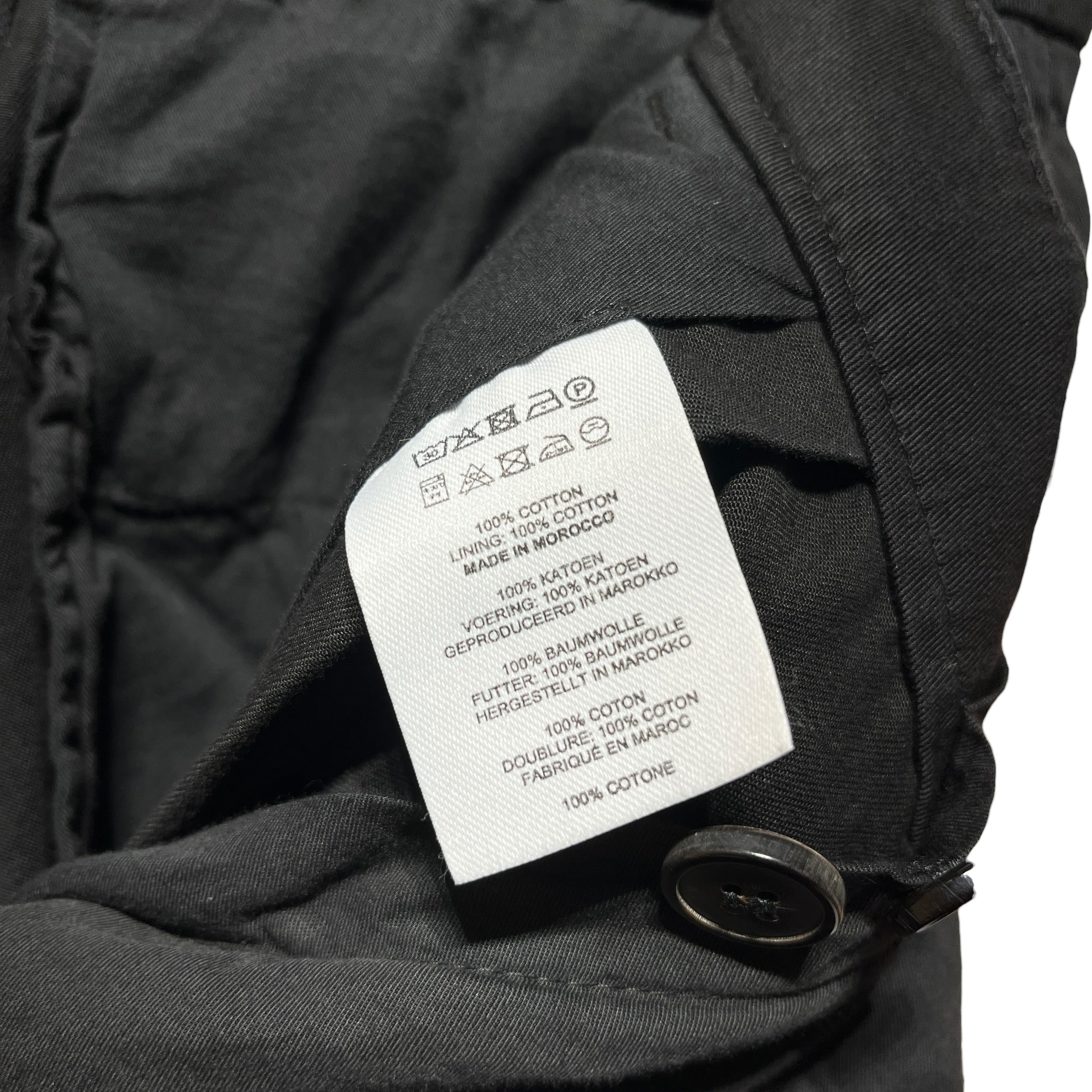 DRIES VAN NOTEN/Straight Pants/36/Cotton/BLK/ view 4