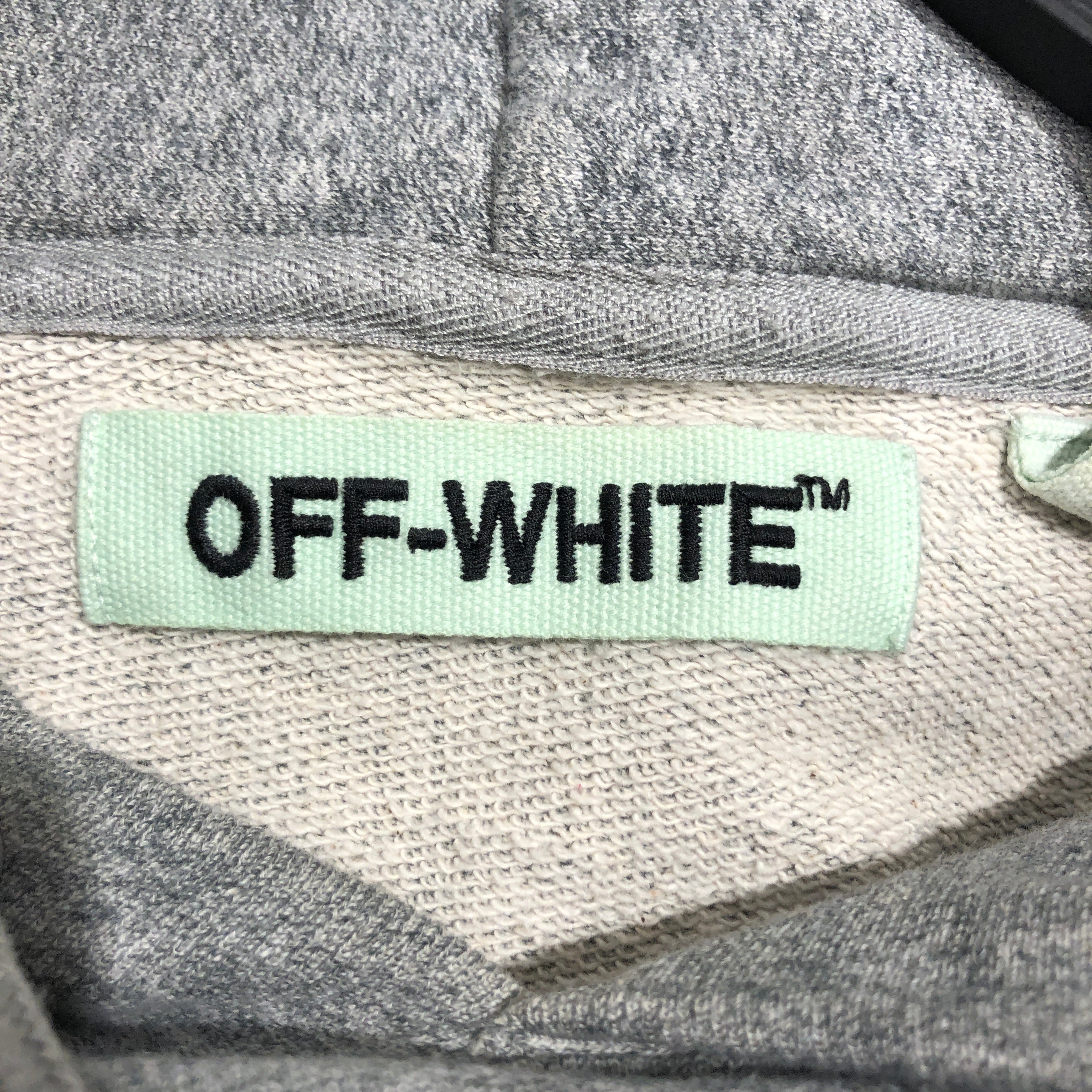 OFF-WHITE/Hoodie/M/Graphic/Cotton/GRY/wave graphic white stripes view 3