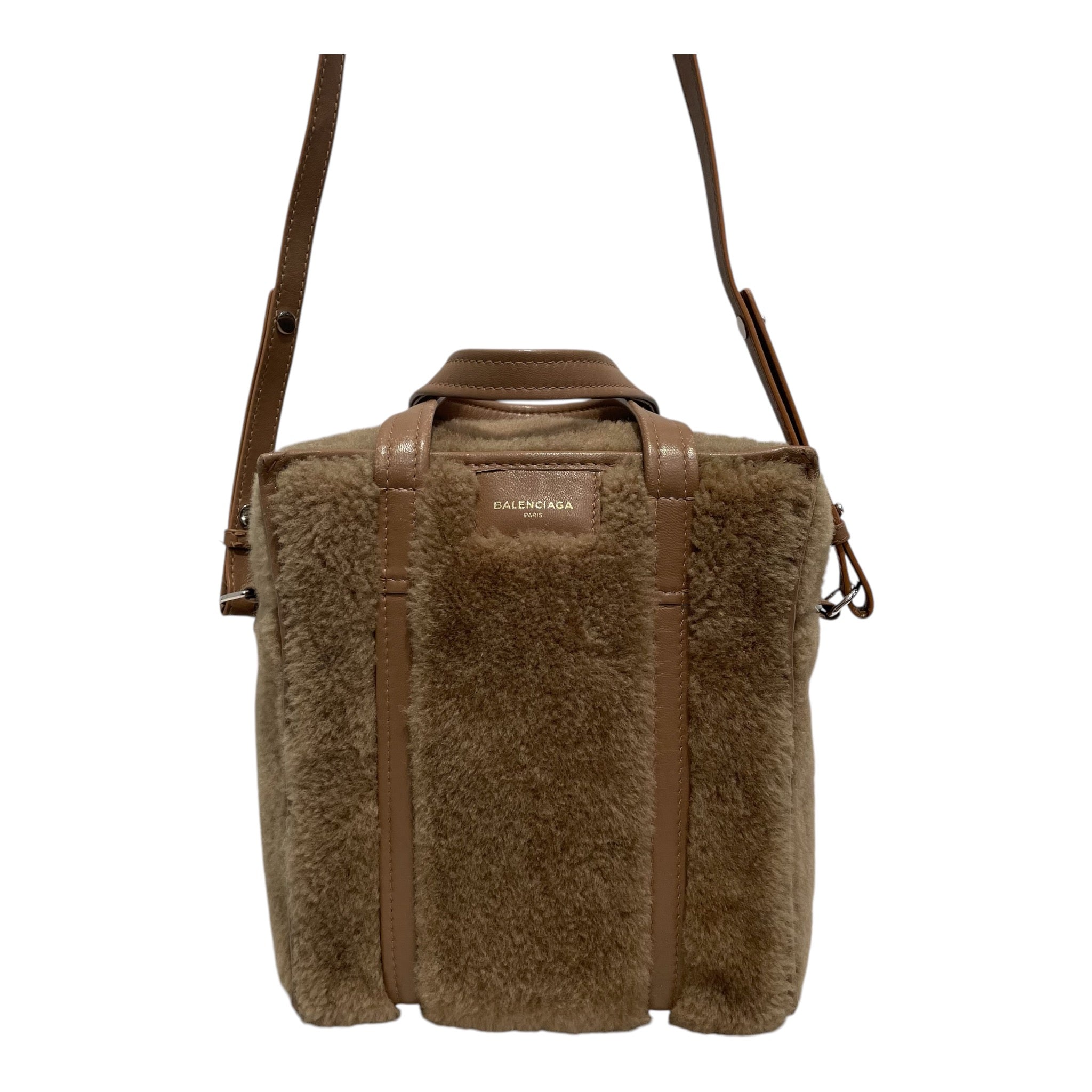BALENCIAGA/Tote Bag/Fake Fur/BRW/SHEARLING CONVERTIBLE view 3
