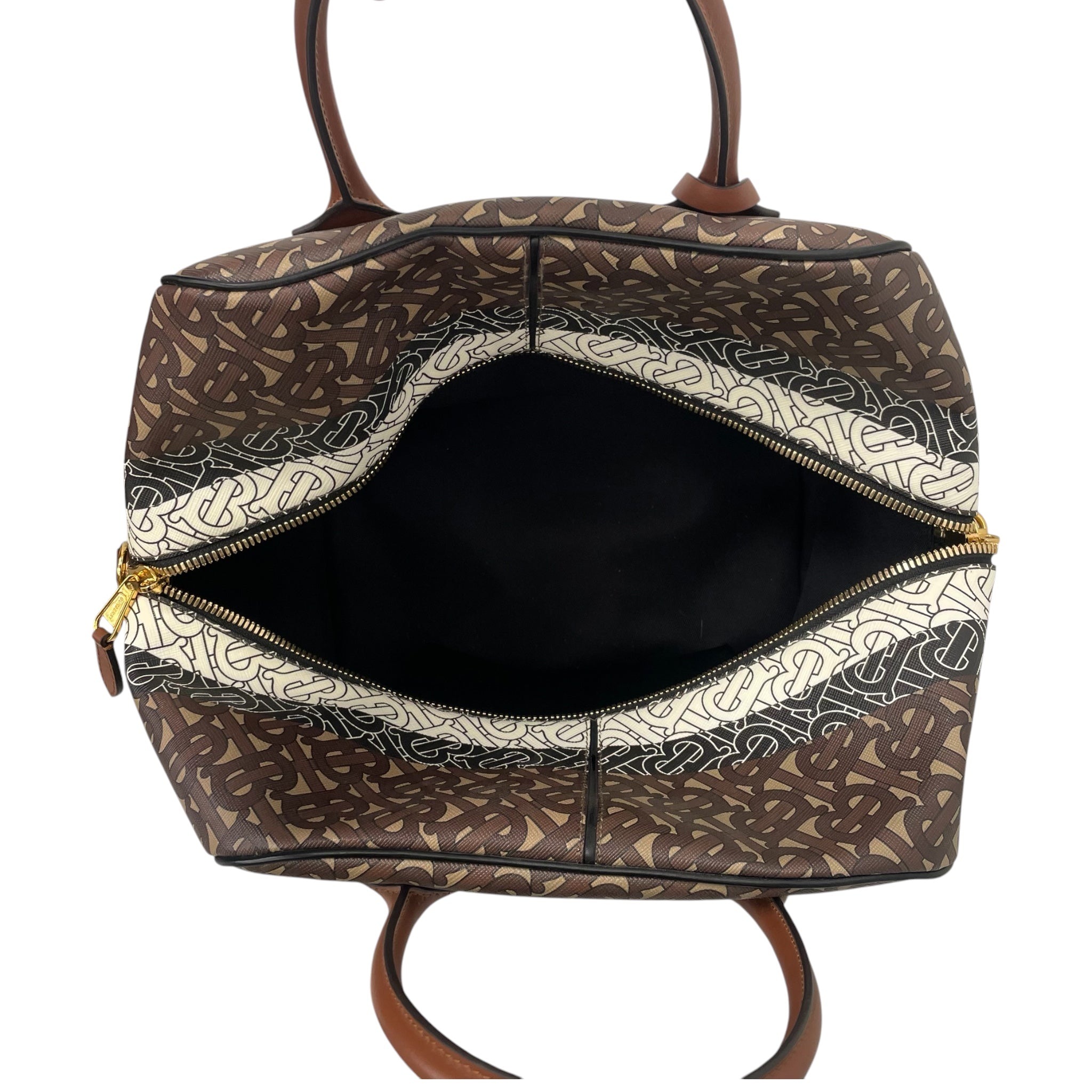 BURBERRY LONDON/Hand Bag/Monogram/Leather/BRW/ view 3